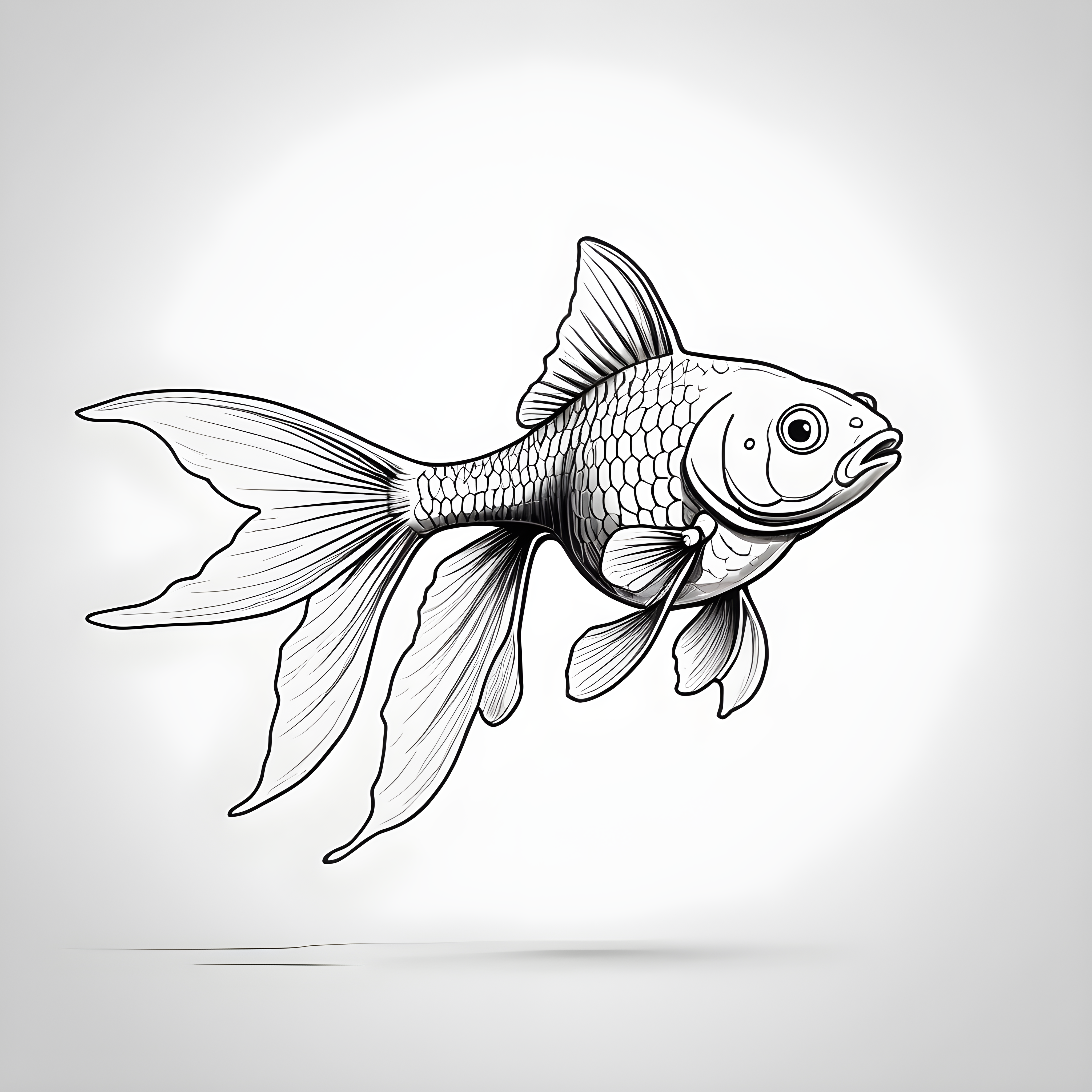 Goldfish — Minimalist Line Art (Motivational)