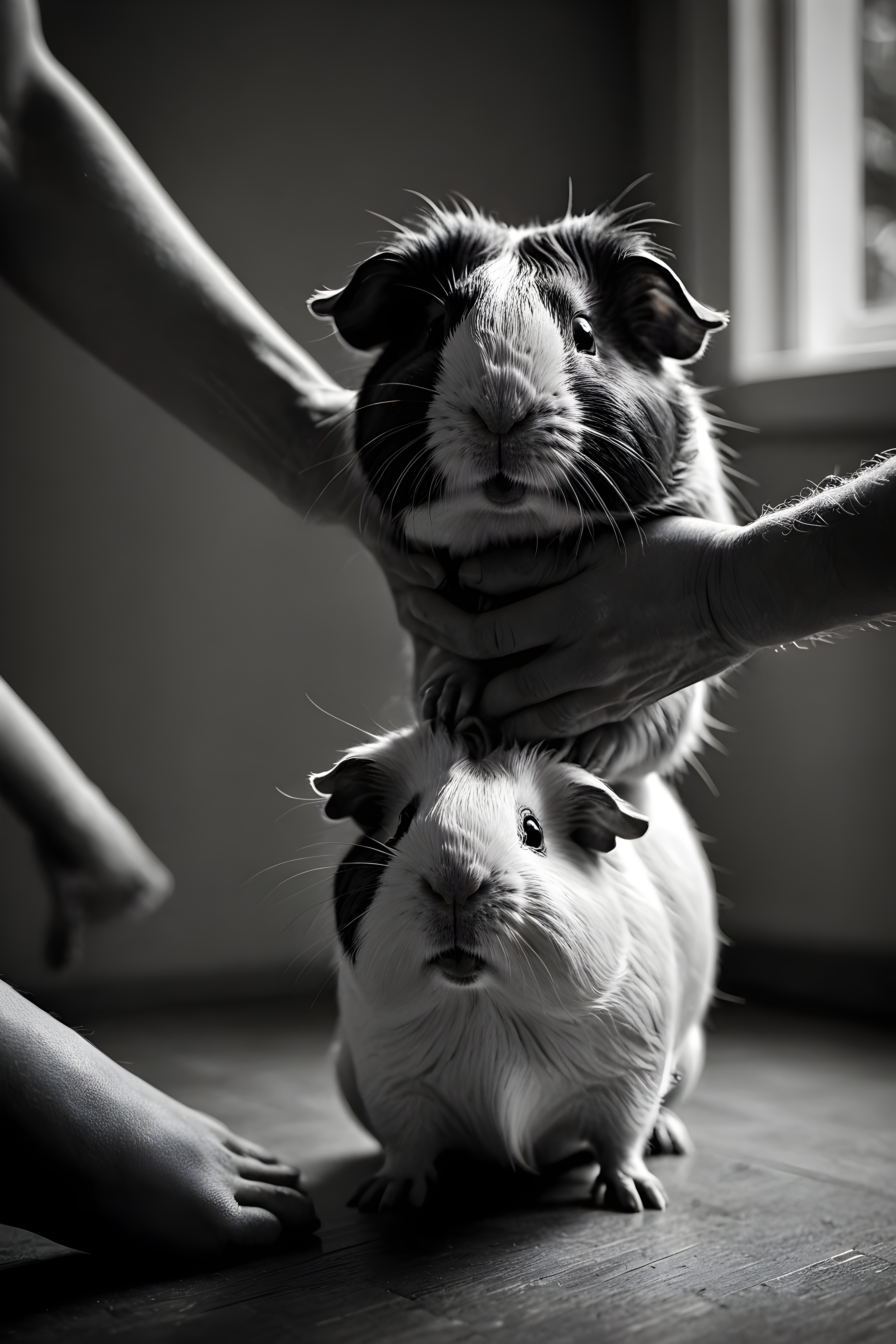 Guinea Pig — Black & White (Funny)