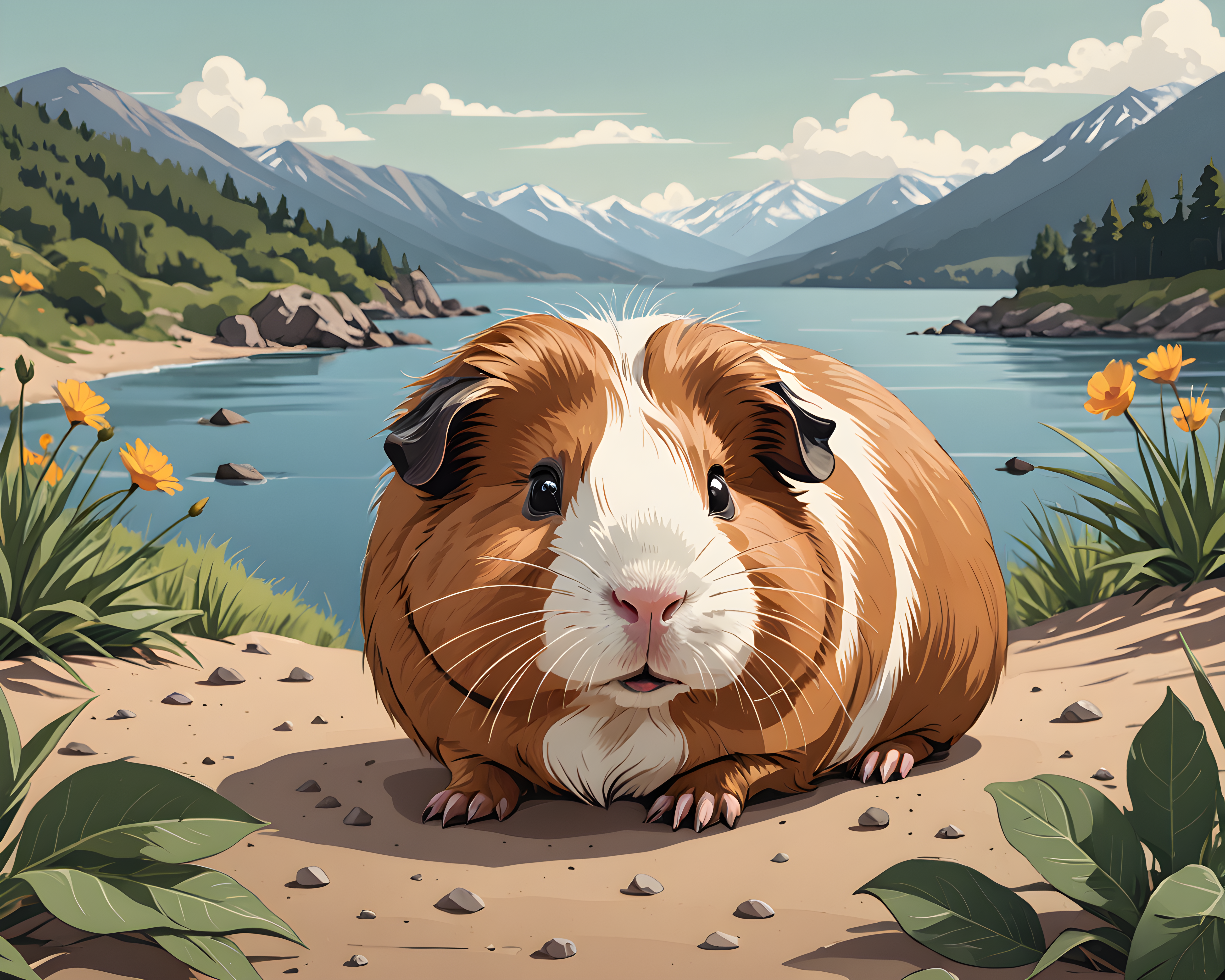 Guinea Pig — Line Art (Aesthetic)
