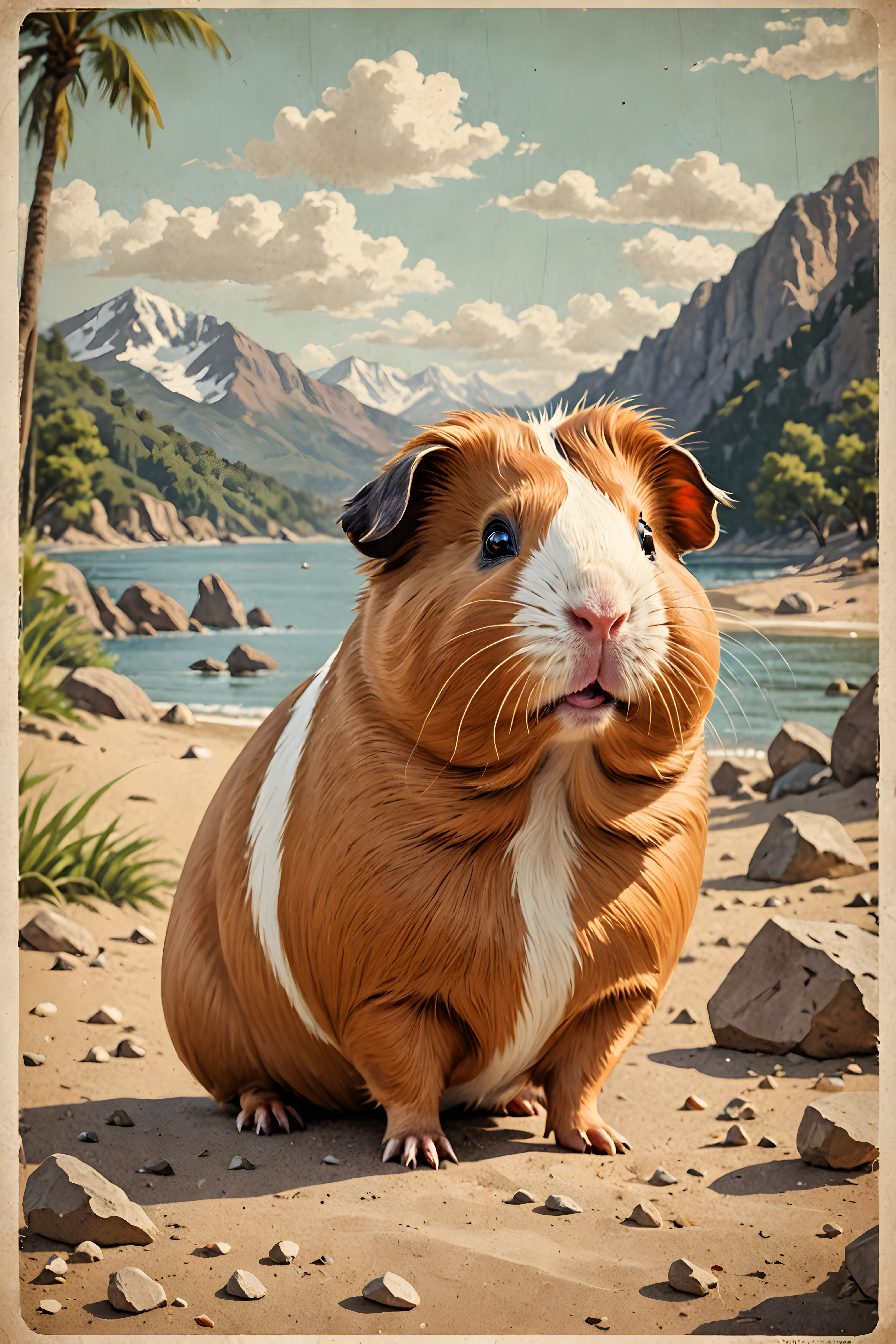 Guinea Pig — Vintage Poster (Playful)