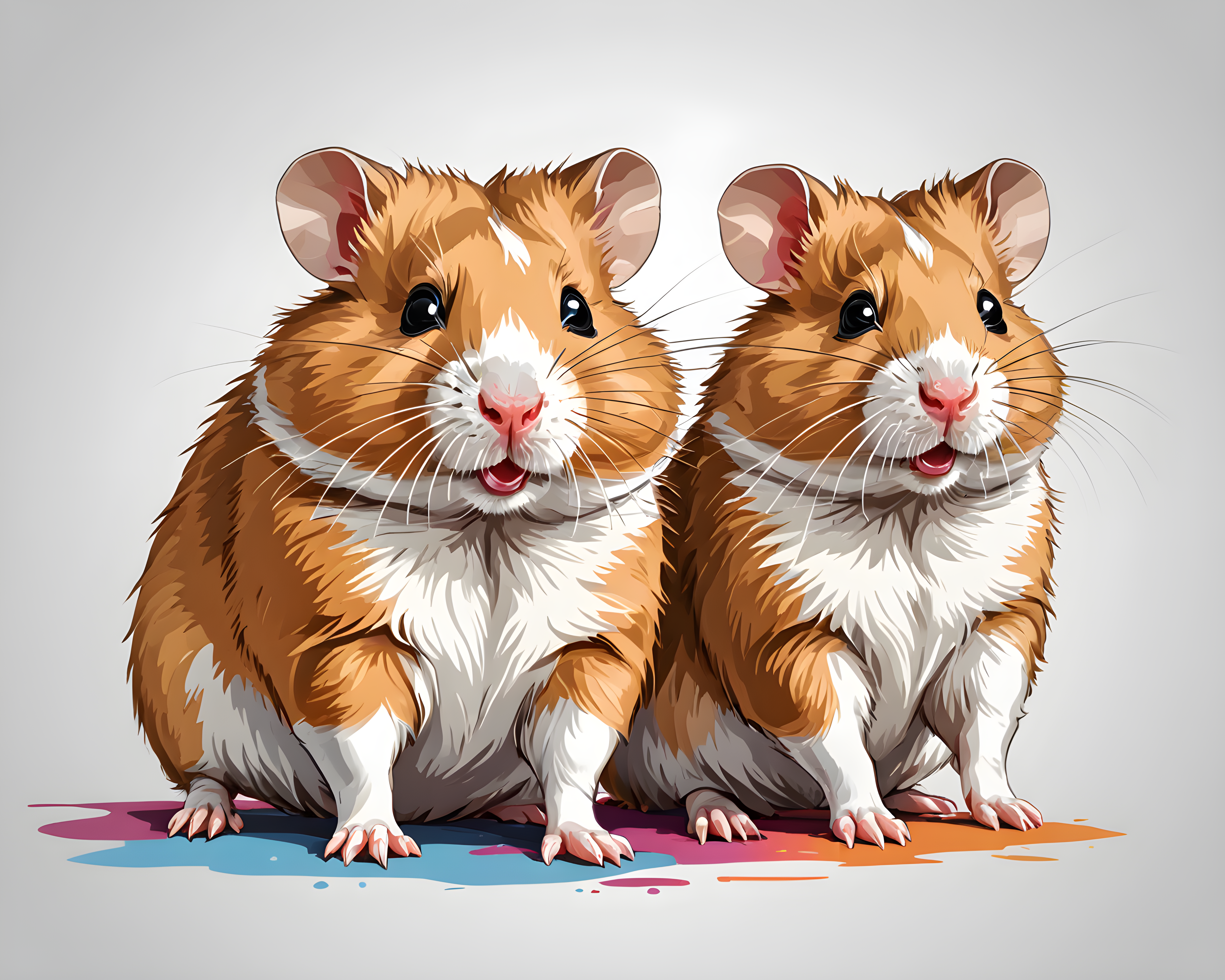Hamster — Line Art (Energetic)