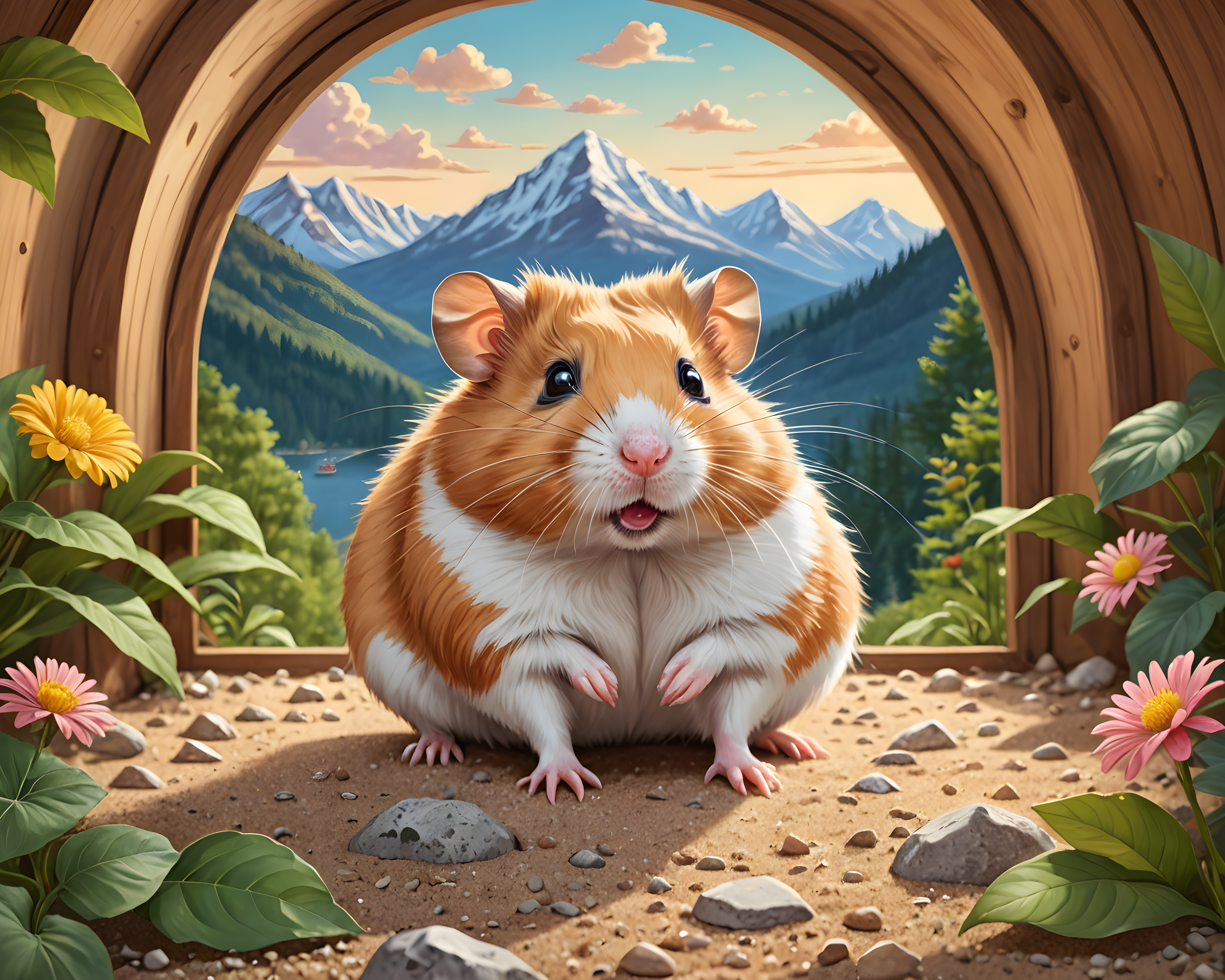 Hamster — Line Art (Fantasy)