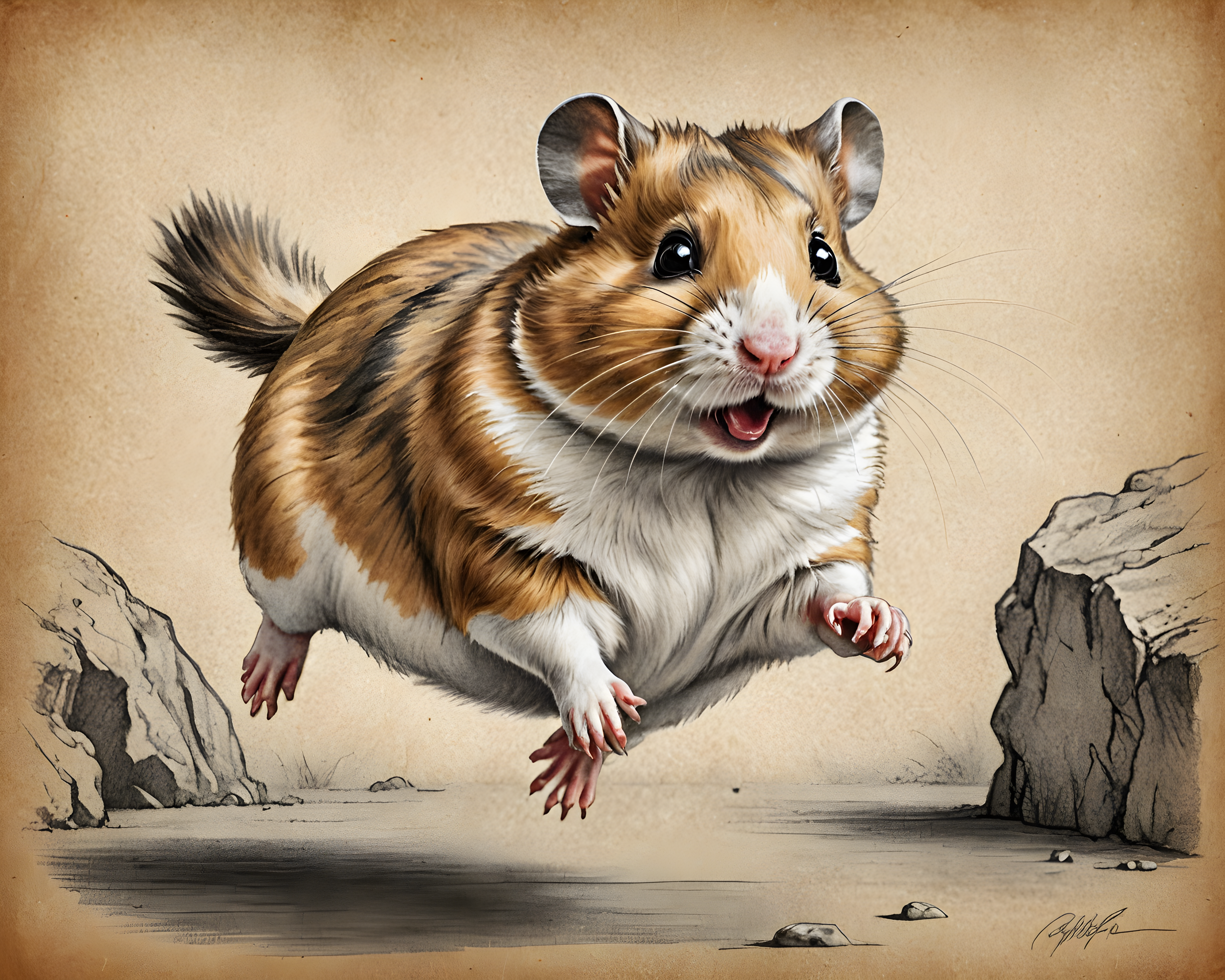 Hamster — Pencil Sketch (Fantasy)
