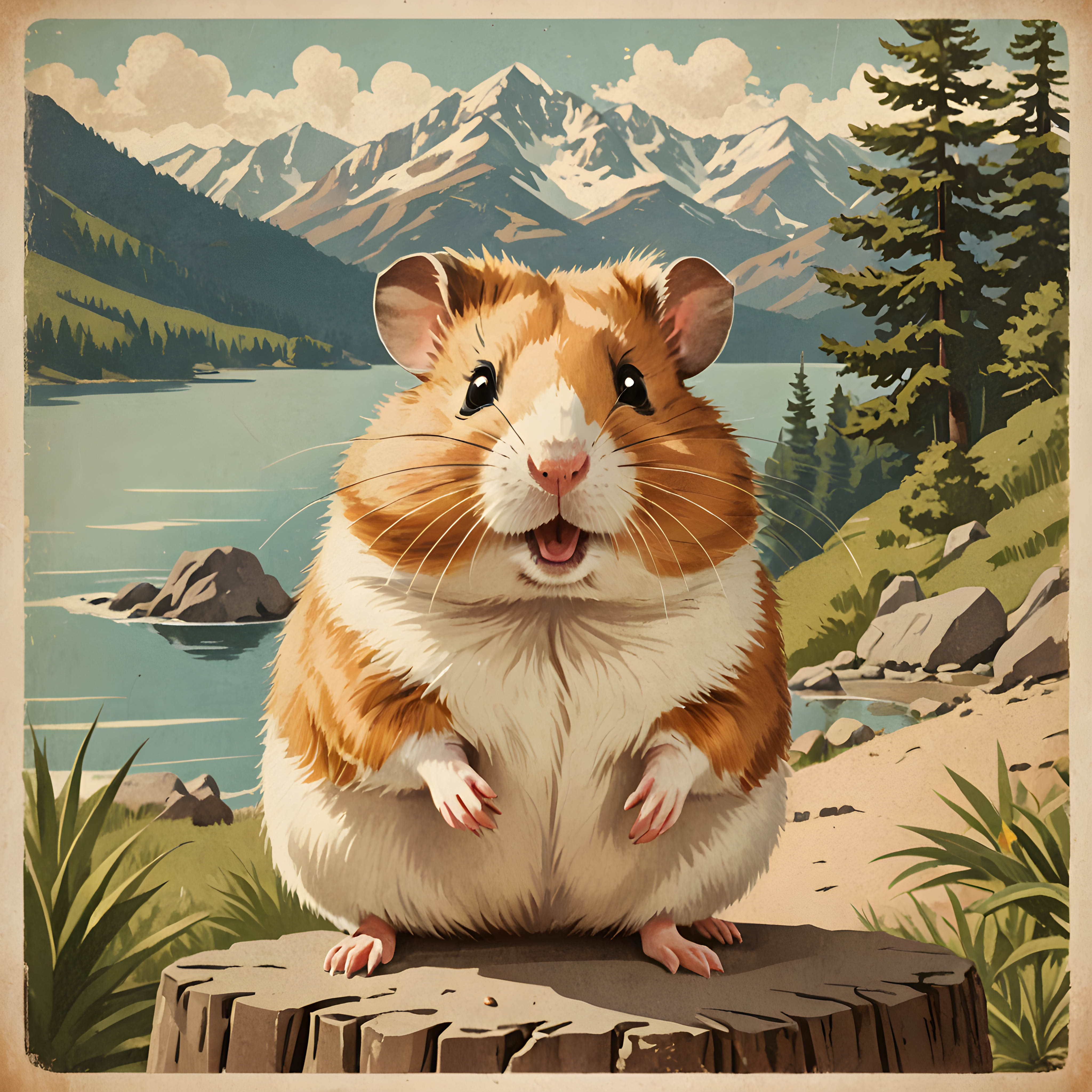 Hamster — Vintage Poster (Savage)