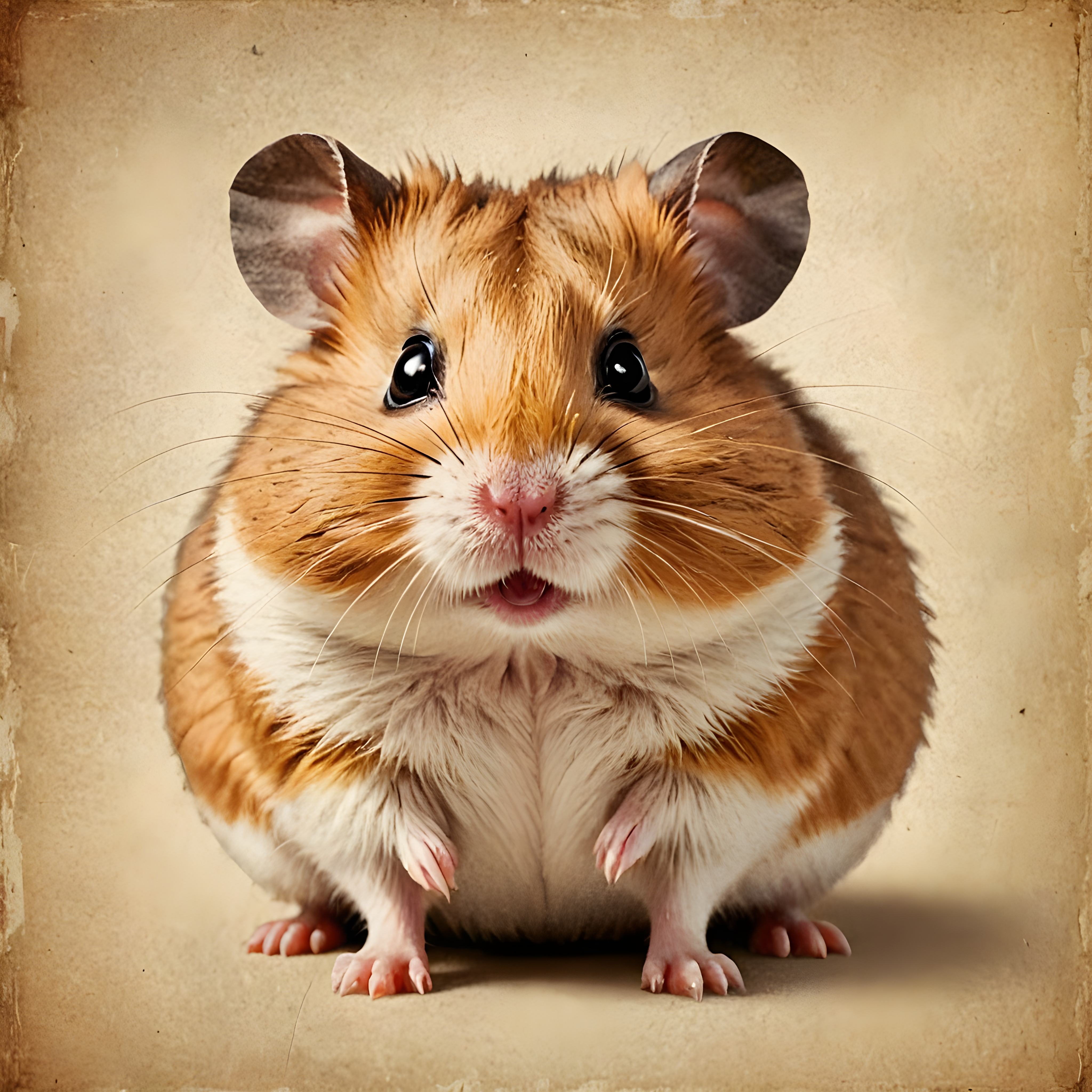Hamster — Vintage Poster (Sleepy)