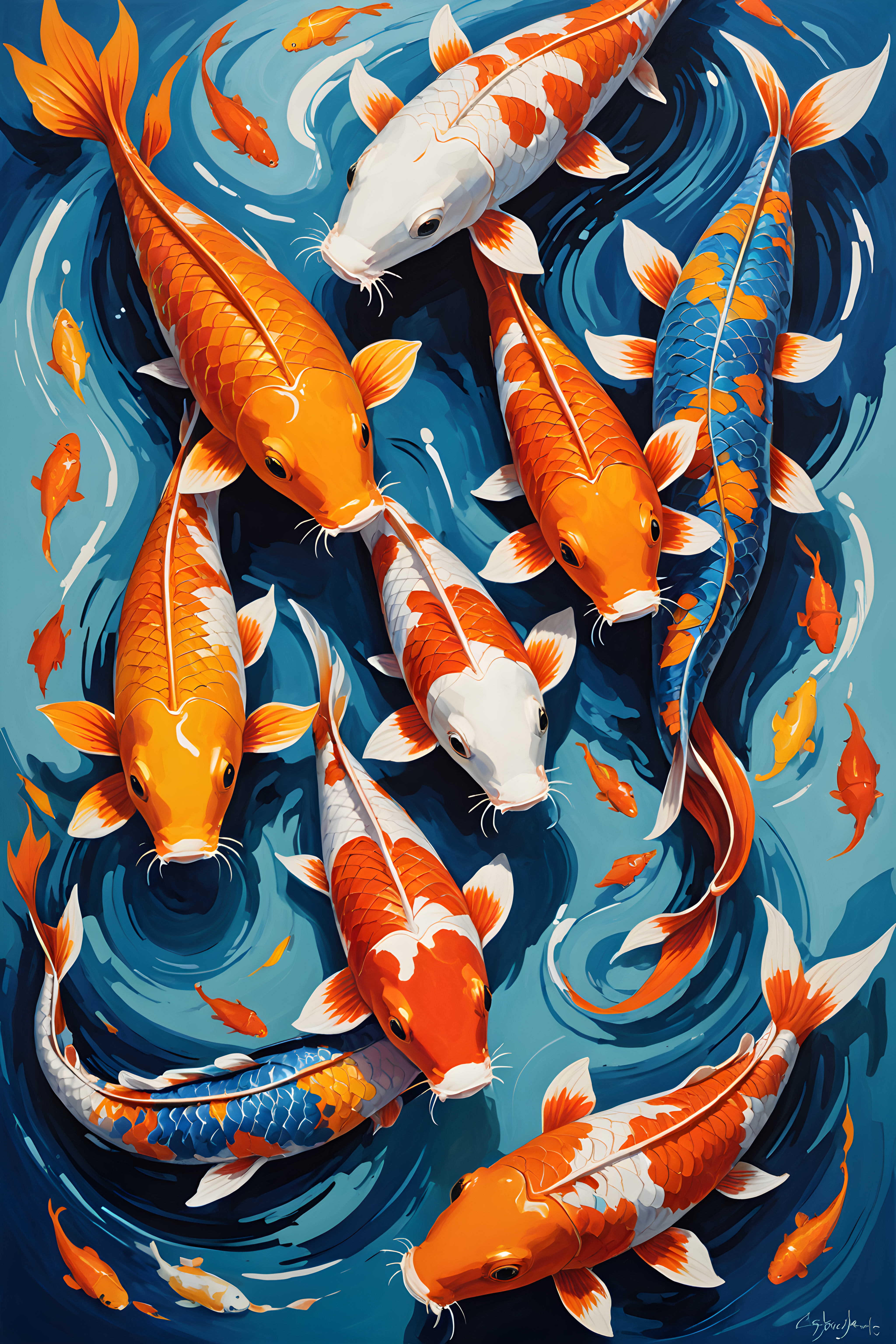 Koi Fish — Abstract (Happy)
