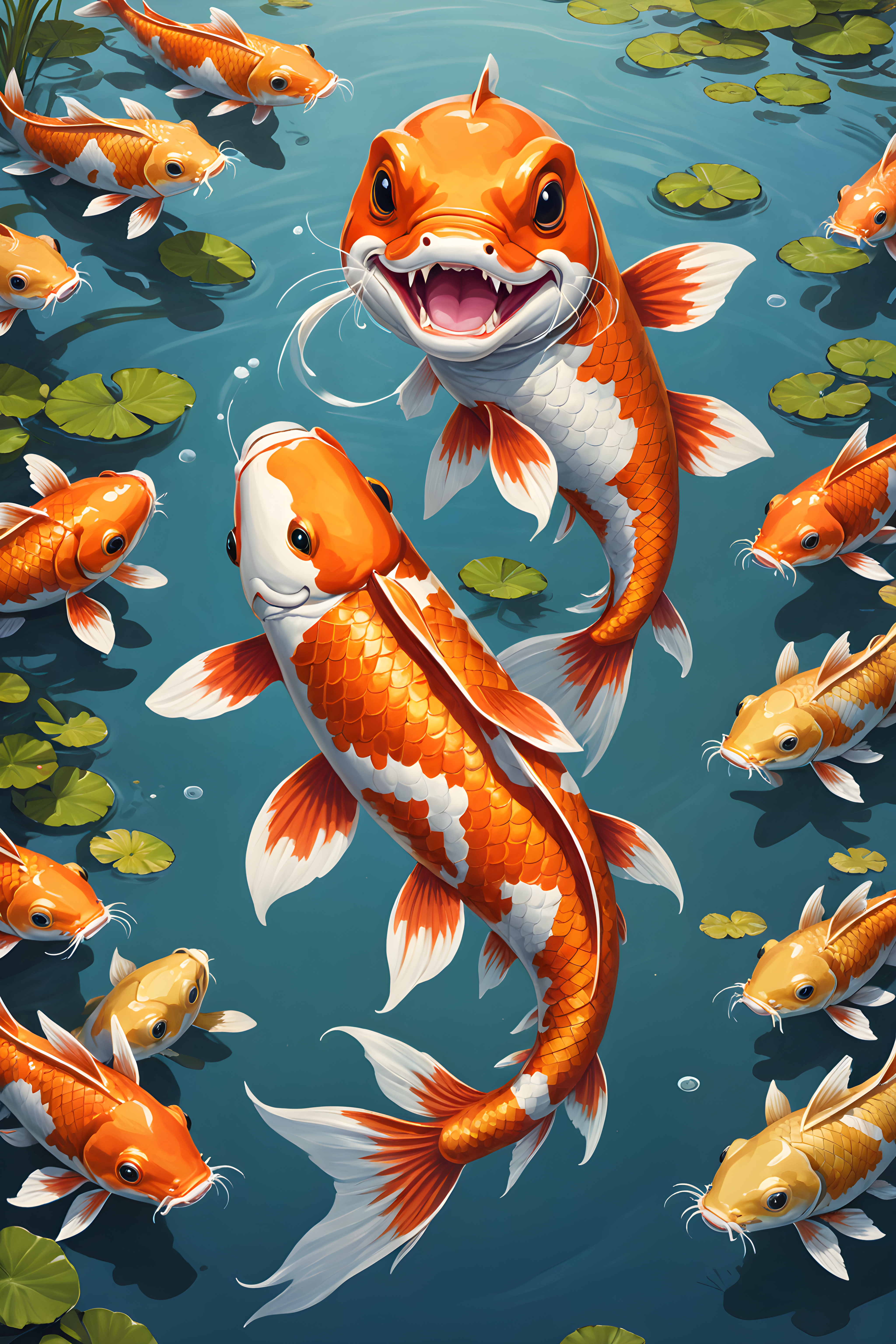 Koi Fish — Funny (Happy)