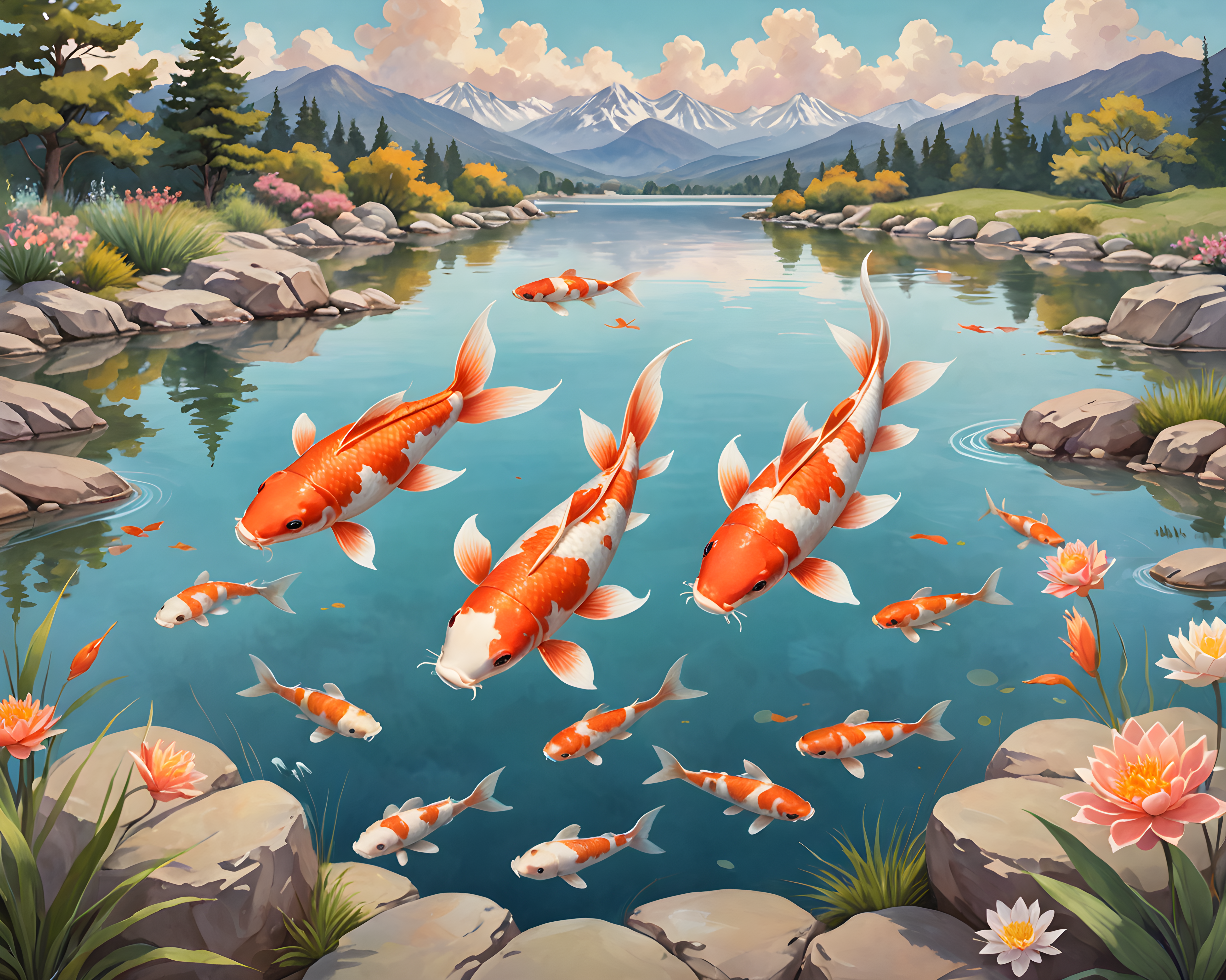Koi Fish — Nursery (Energetic)