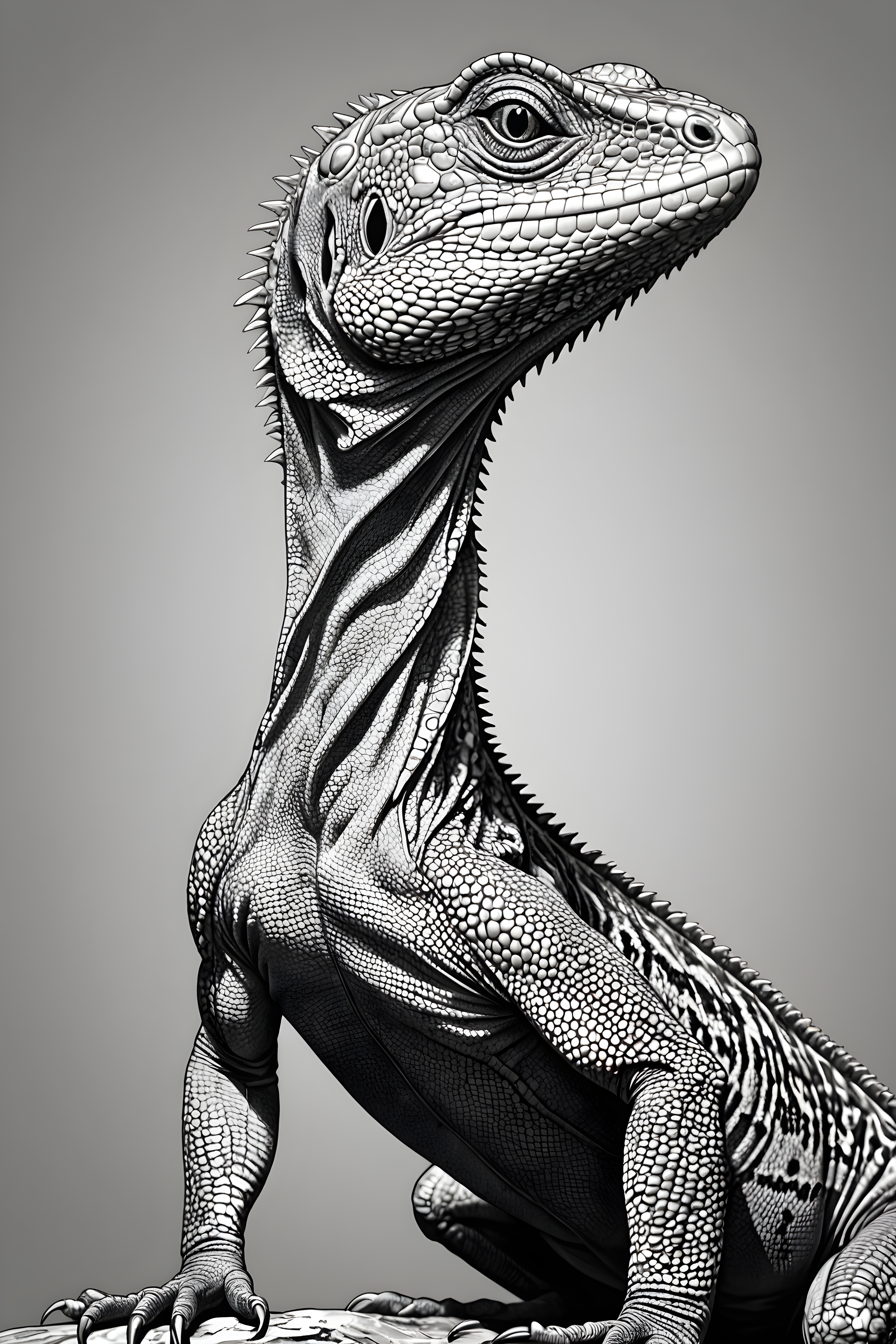 Lizard — Line Art (Motivational)