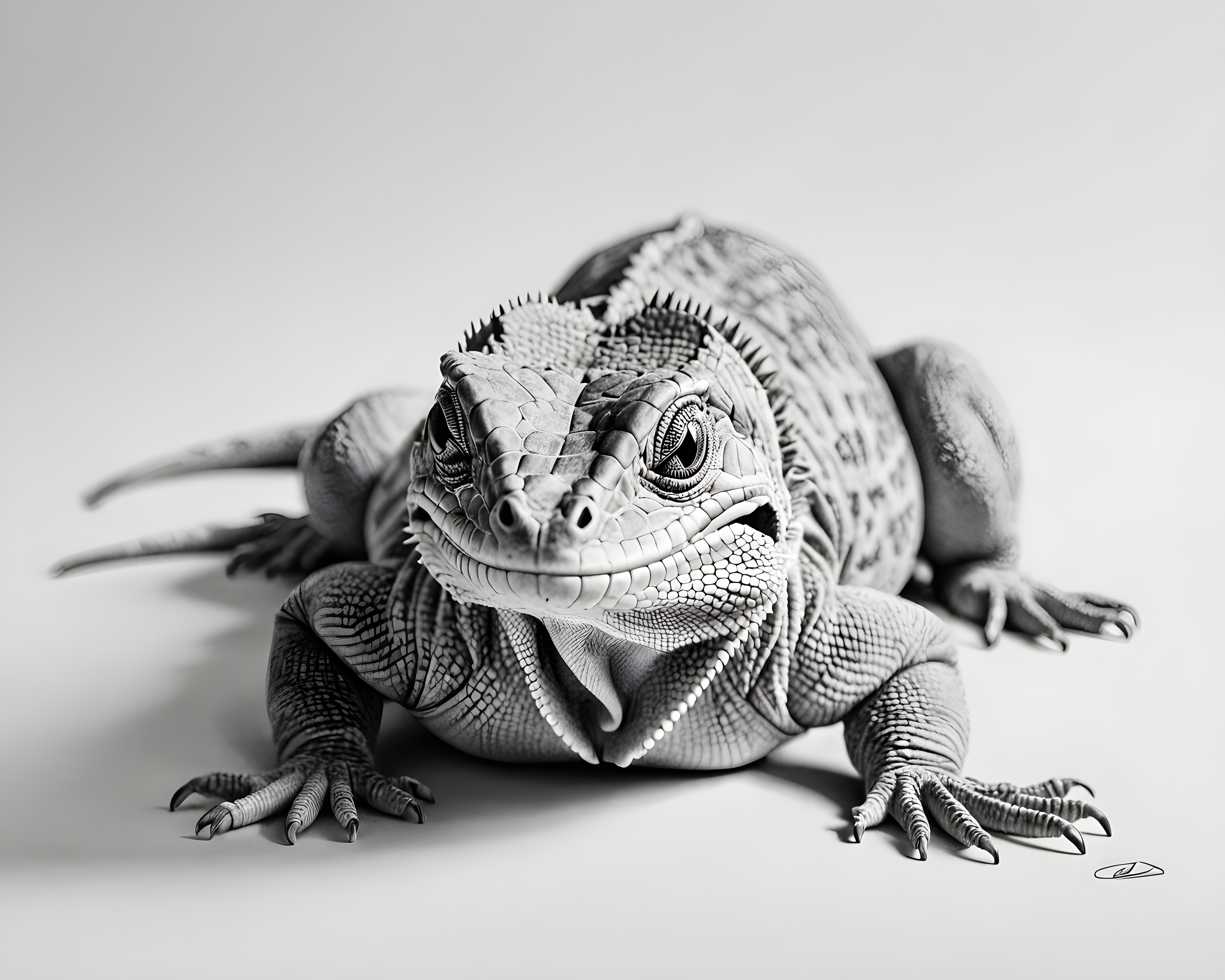 Lizard — Minimalist Line Art (Emotional)