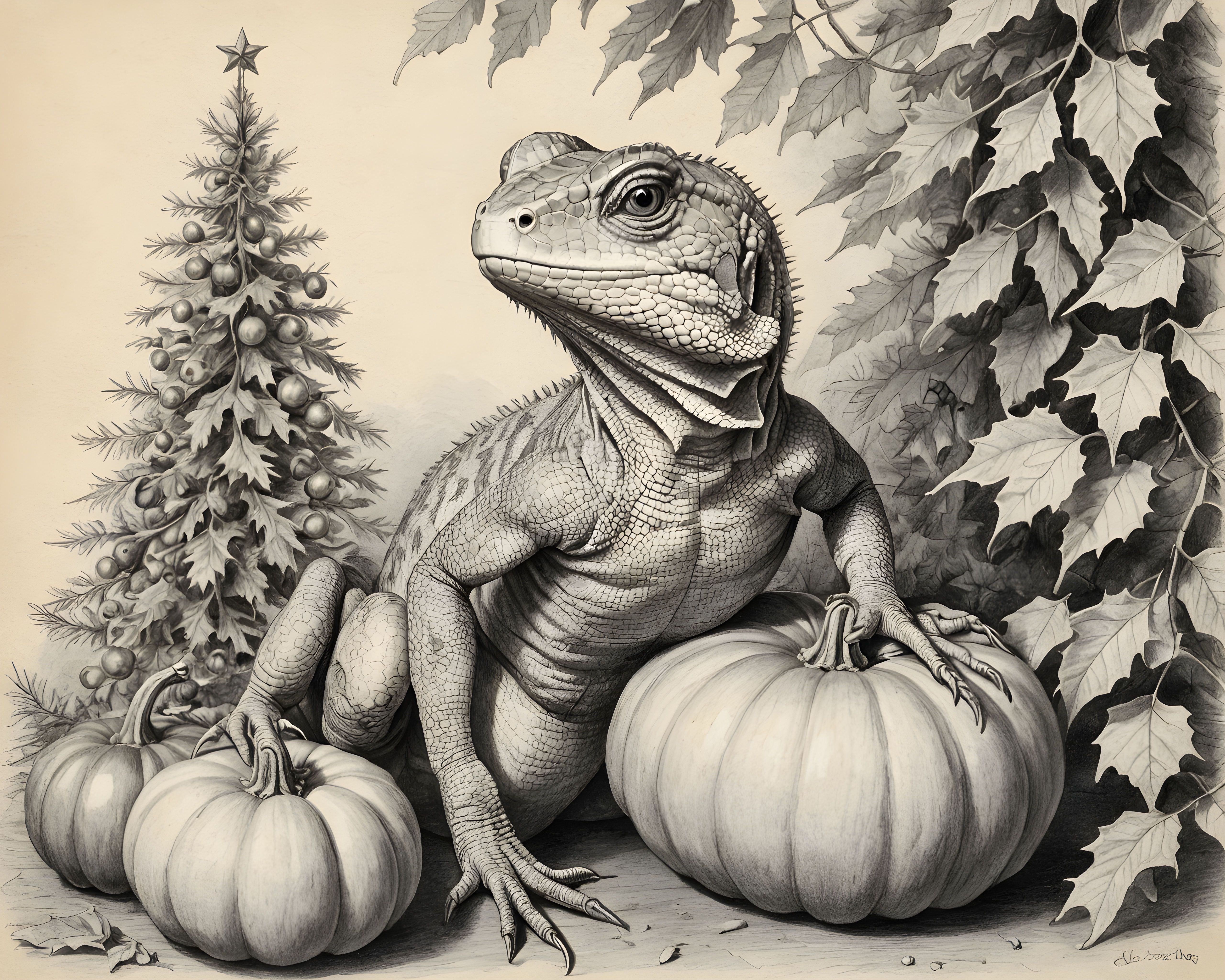 Lizard — Pencil Sketch (Seasonal)