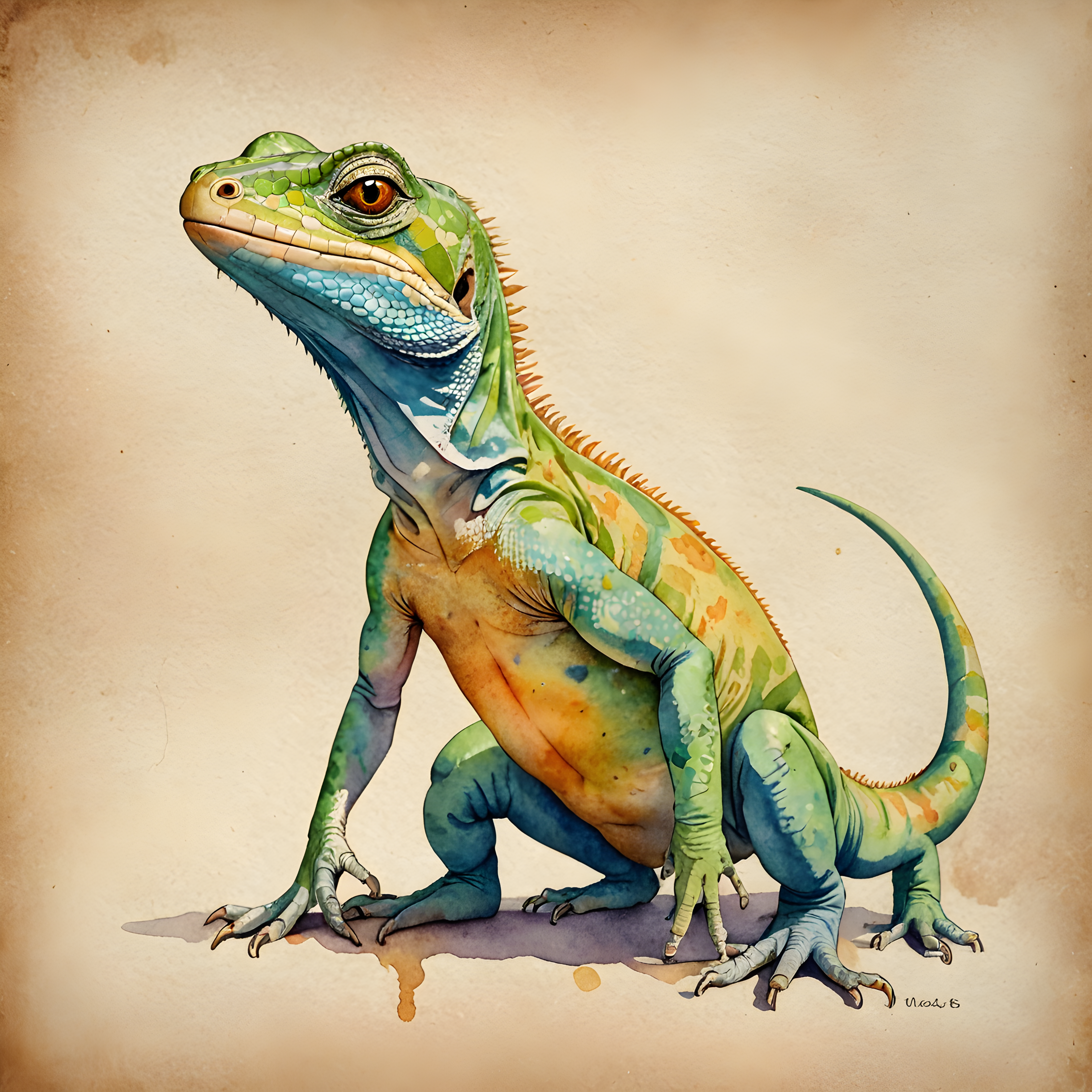Lizard — Watercolor (Savage)