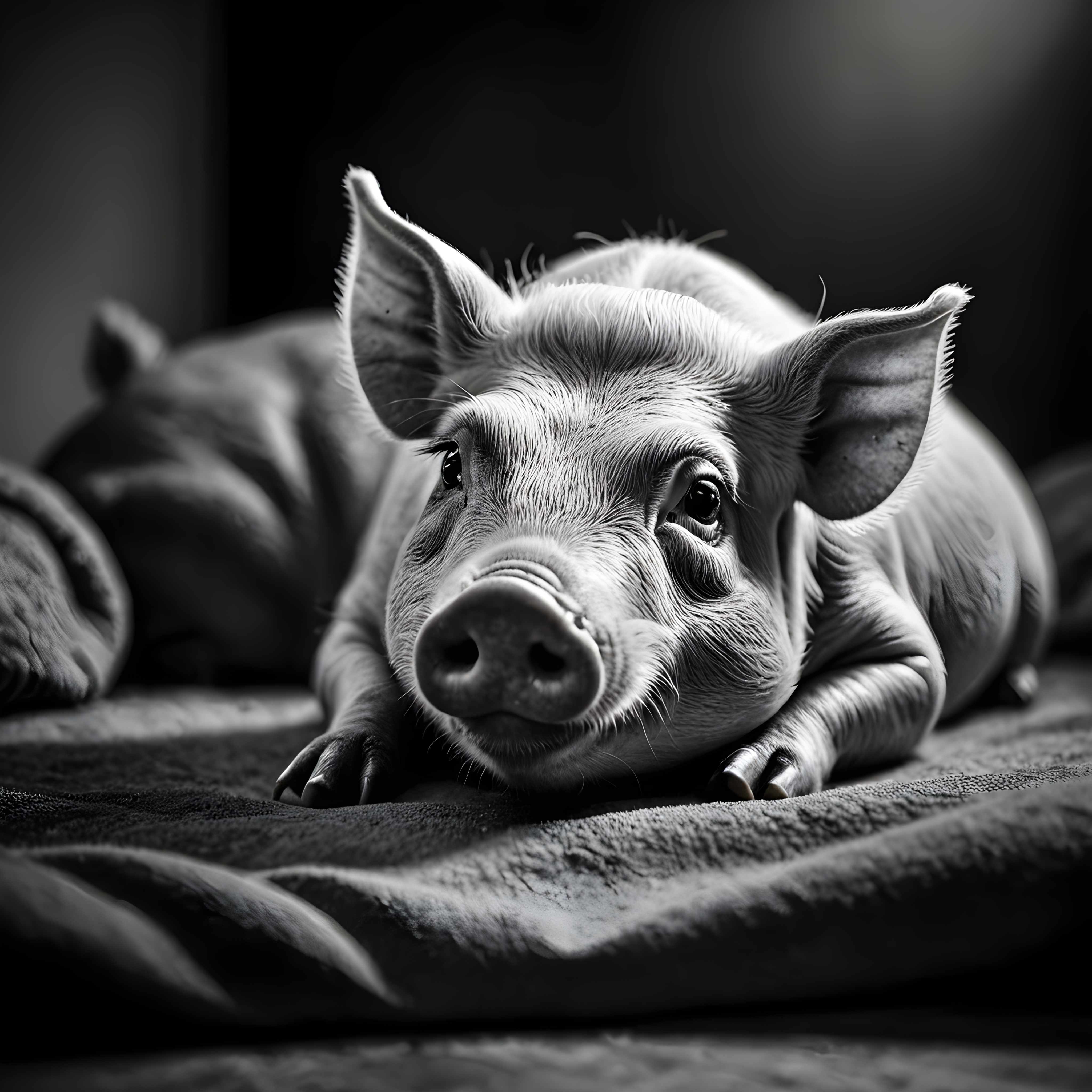Mini Pig — Black & White (Fantasy)