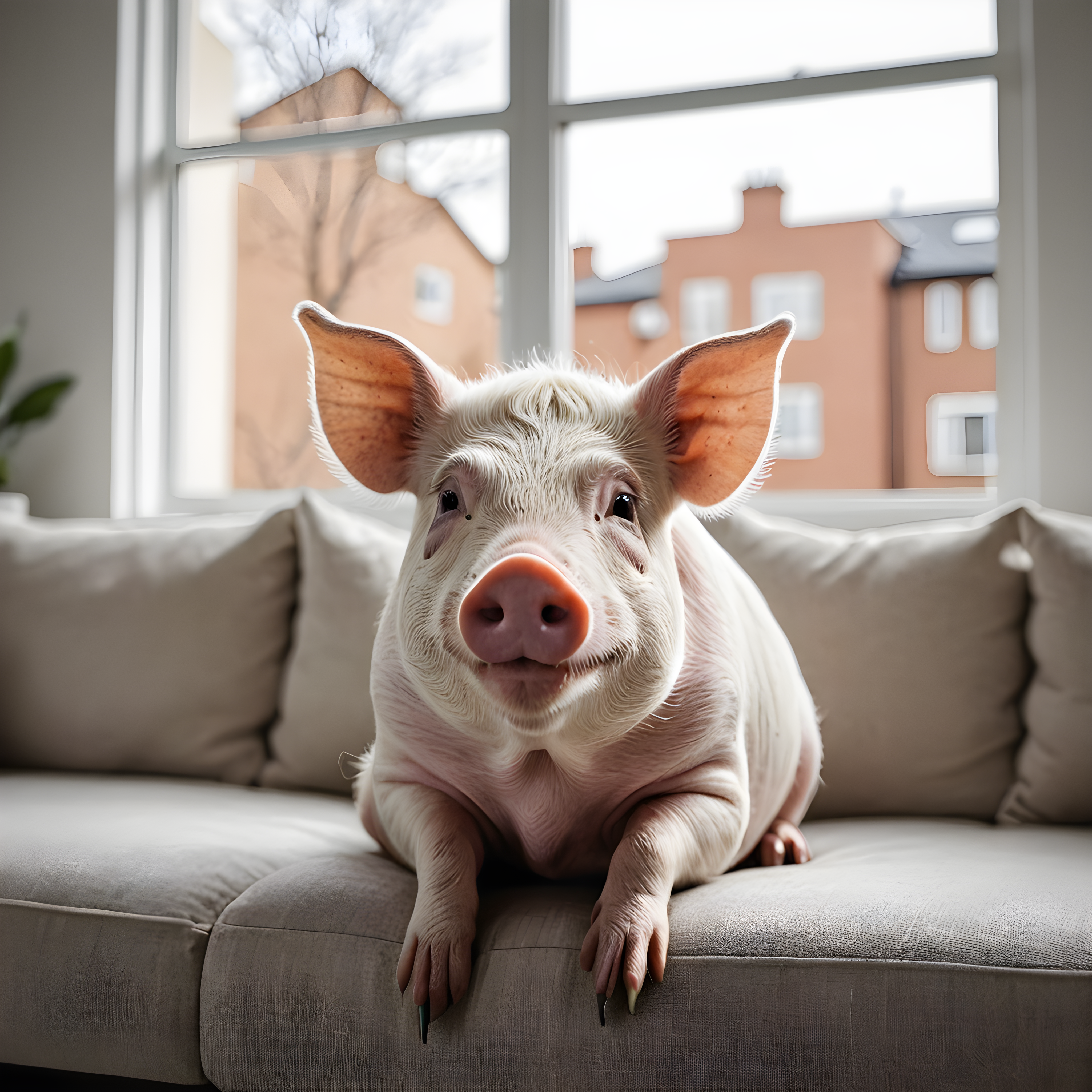 Mini Pig — Minimalist Line Art (Lifestyle)