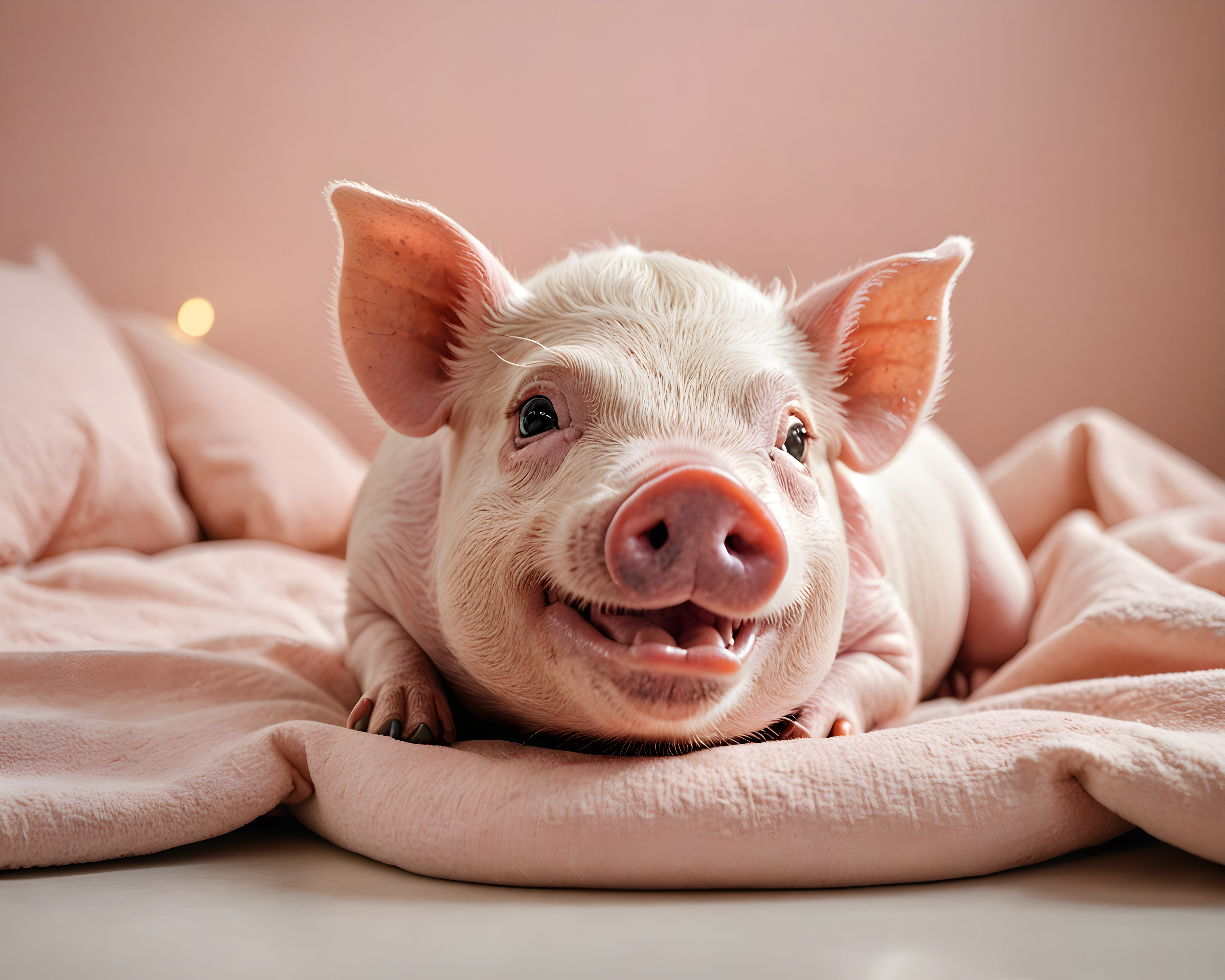Mini Pig — Modern Aesthetic (Happy)