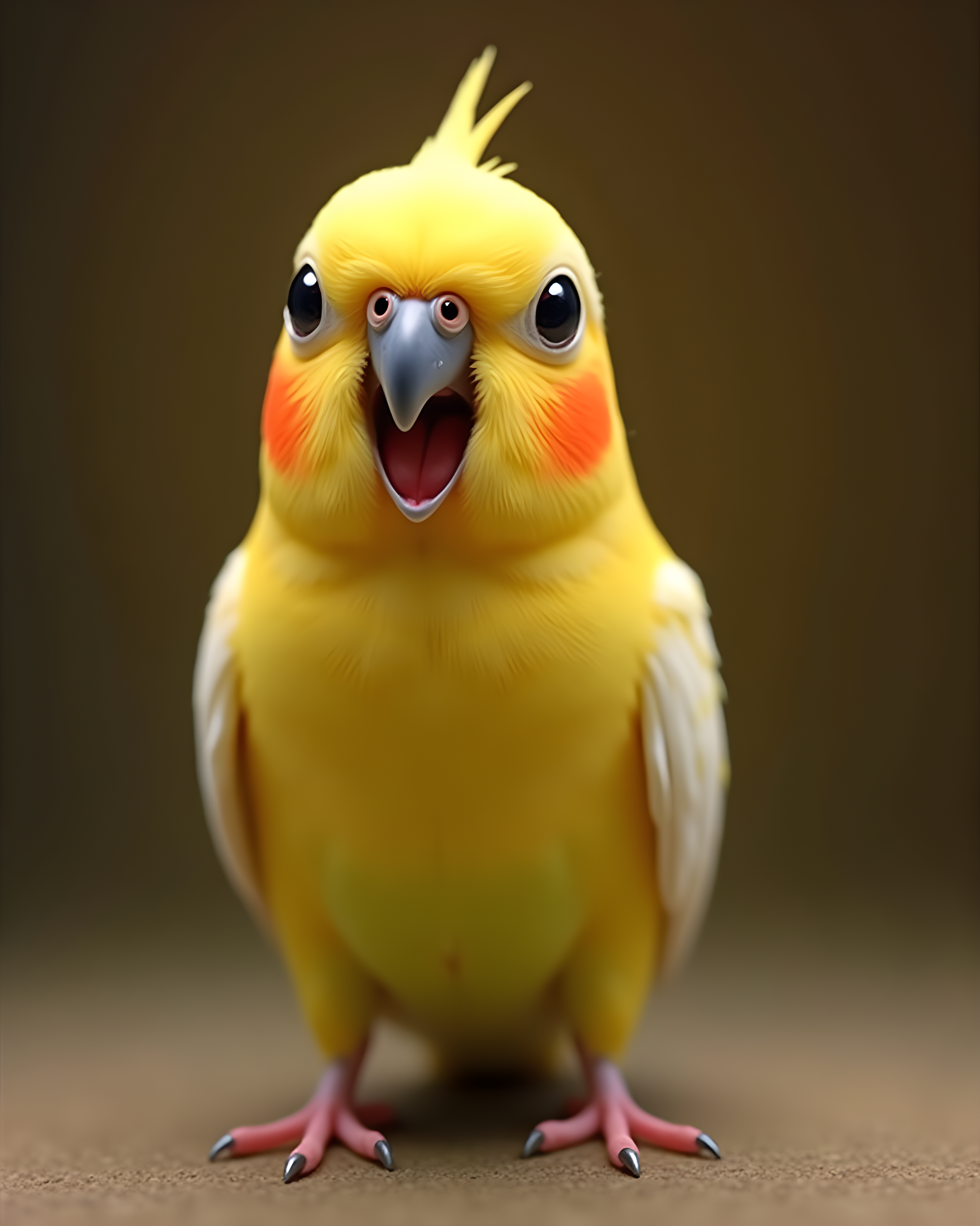 Parakeet — Hyper-Realistic (Happy) — Wall Art (Printable) — Portrait 4×5