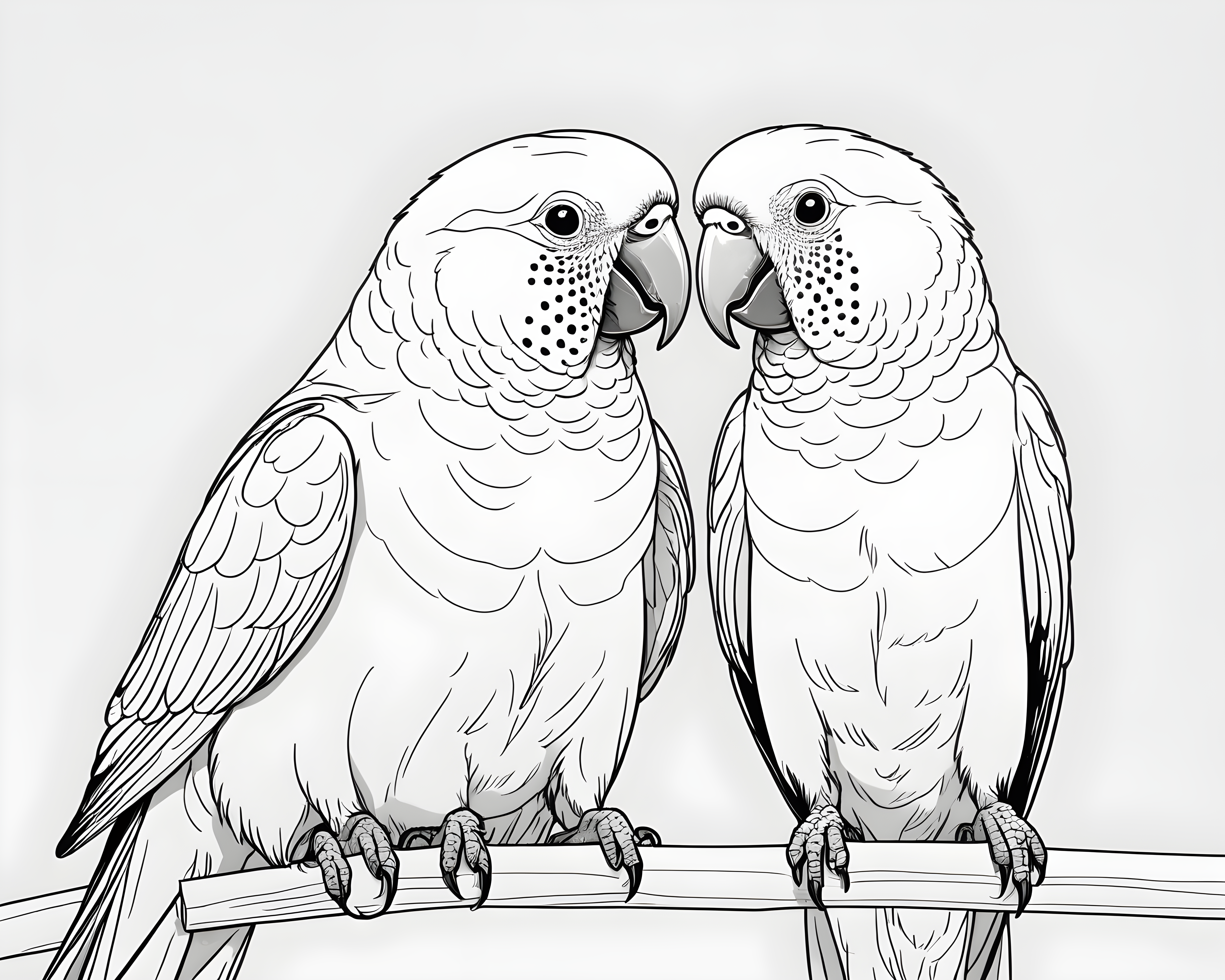 Parakeet — Minimalist Line Art (Happy)