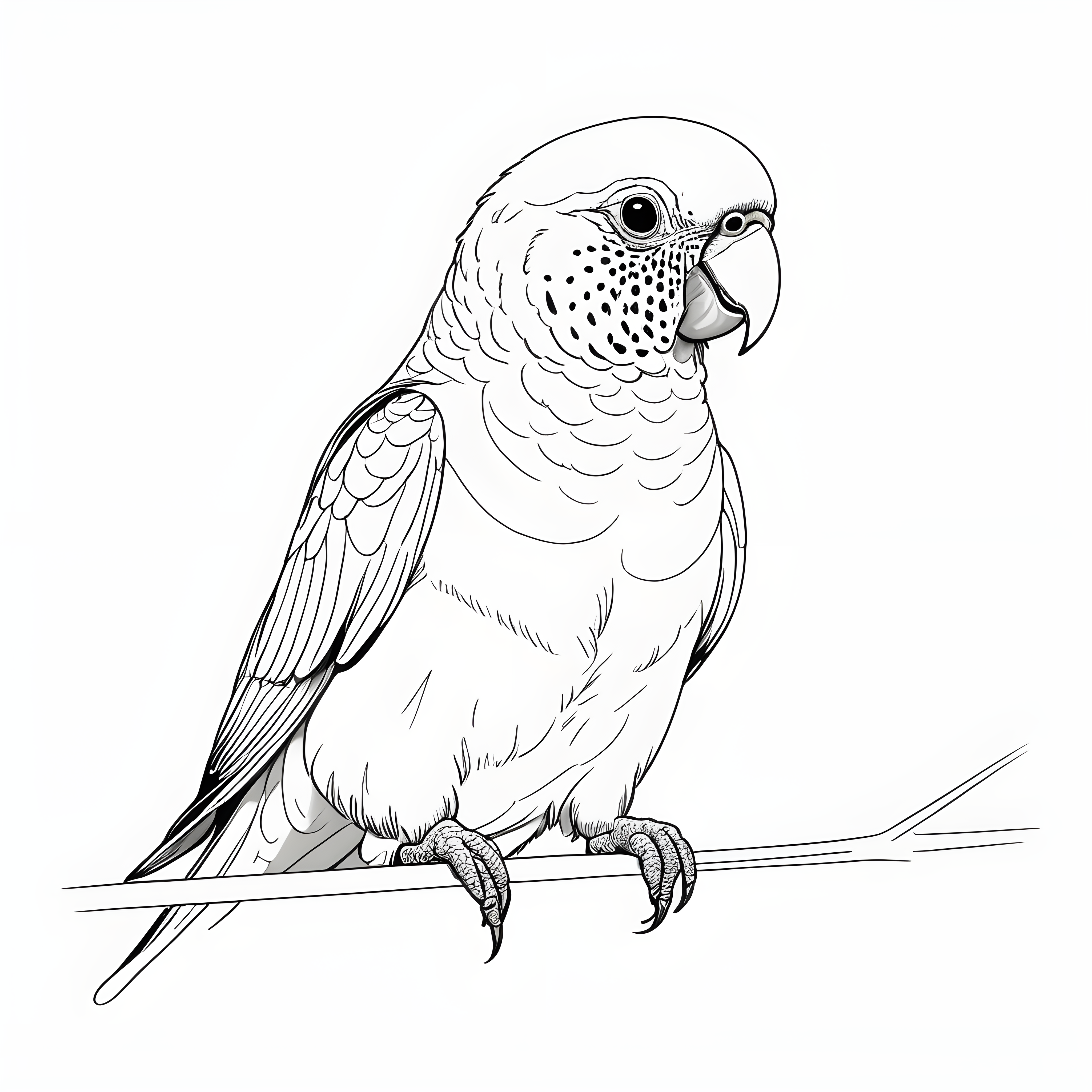Parakeet — Minimalist Line Art (Savage)