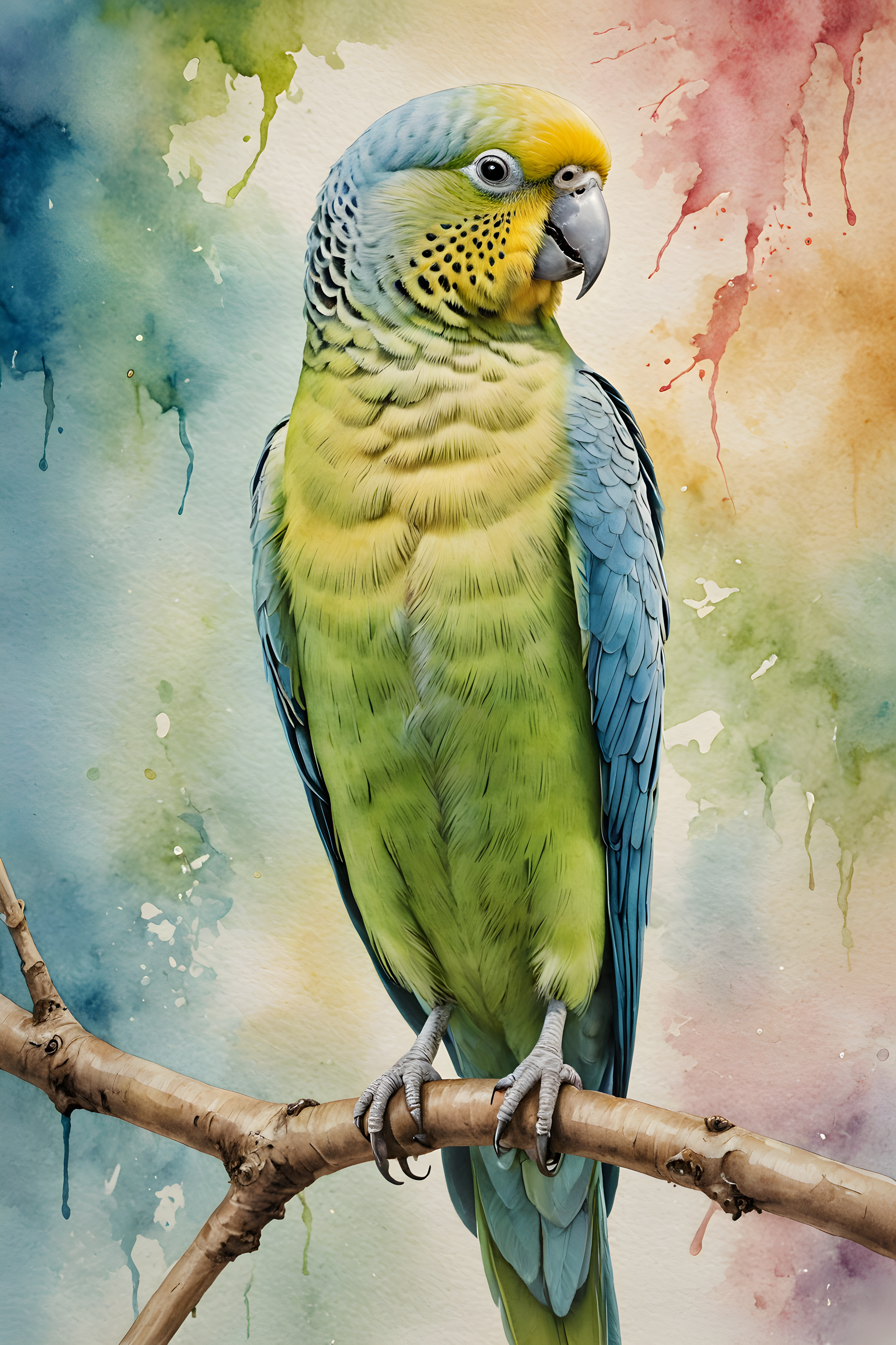 Parakeet — Watercolor (Fantasy)