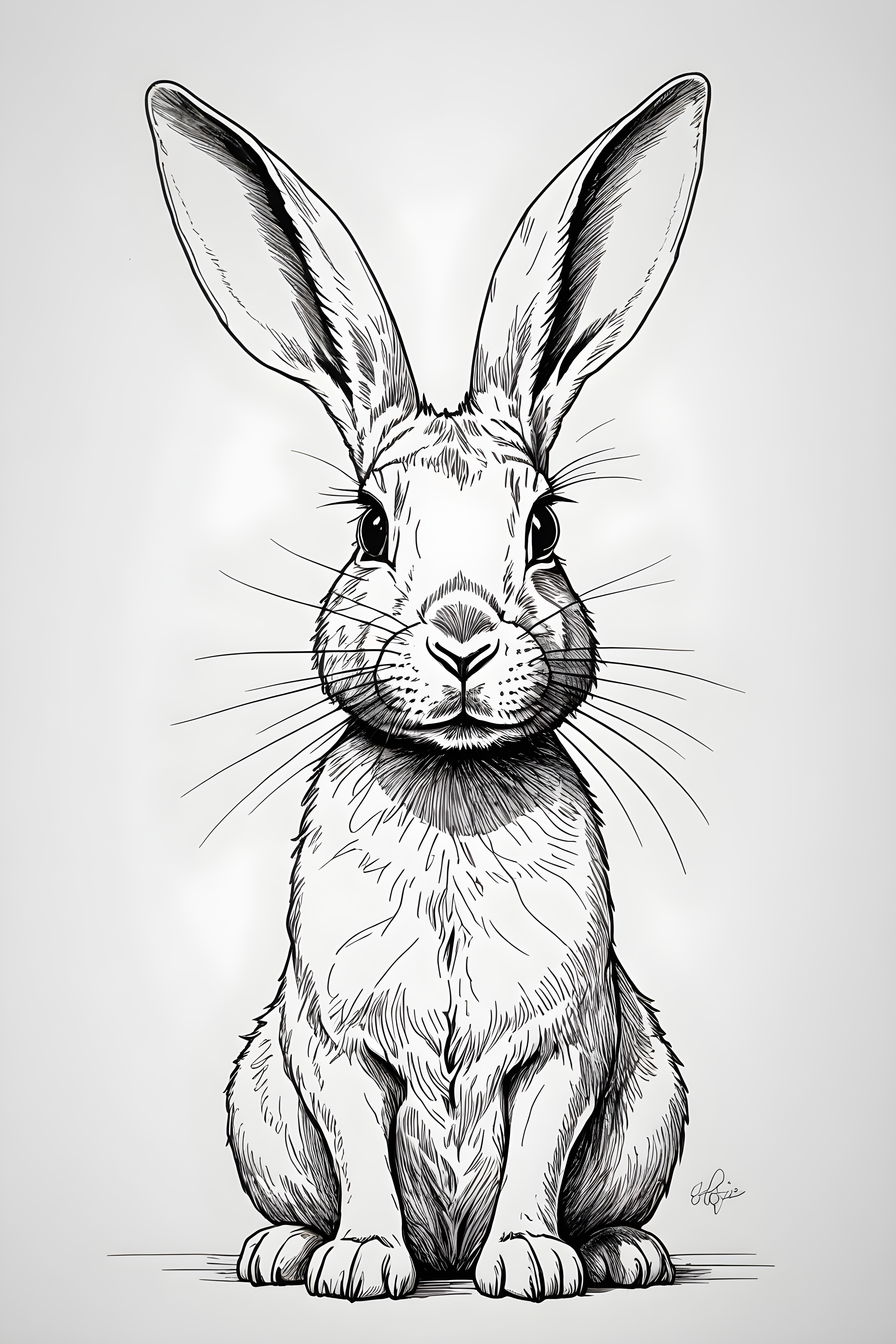 Rabbit — Minimalist Line Art (Savage)