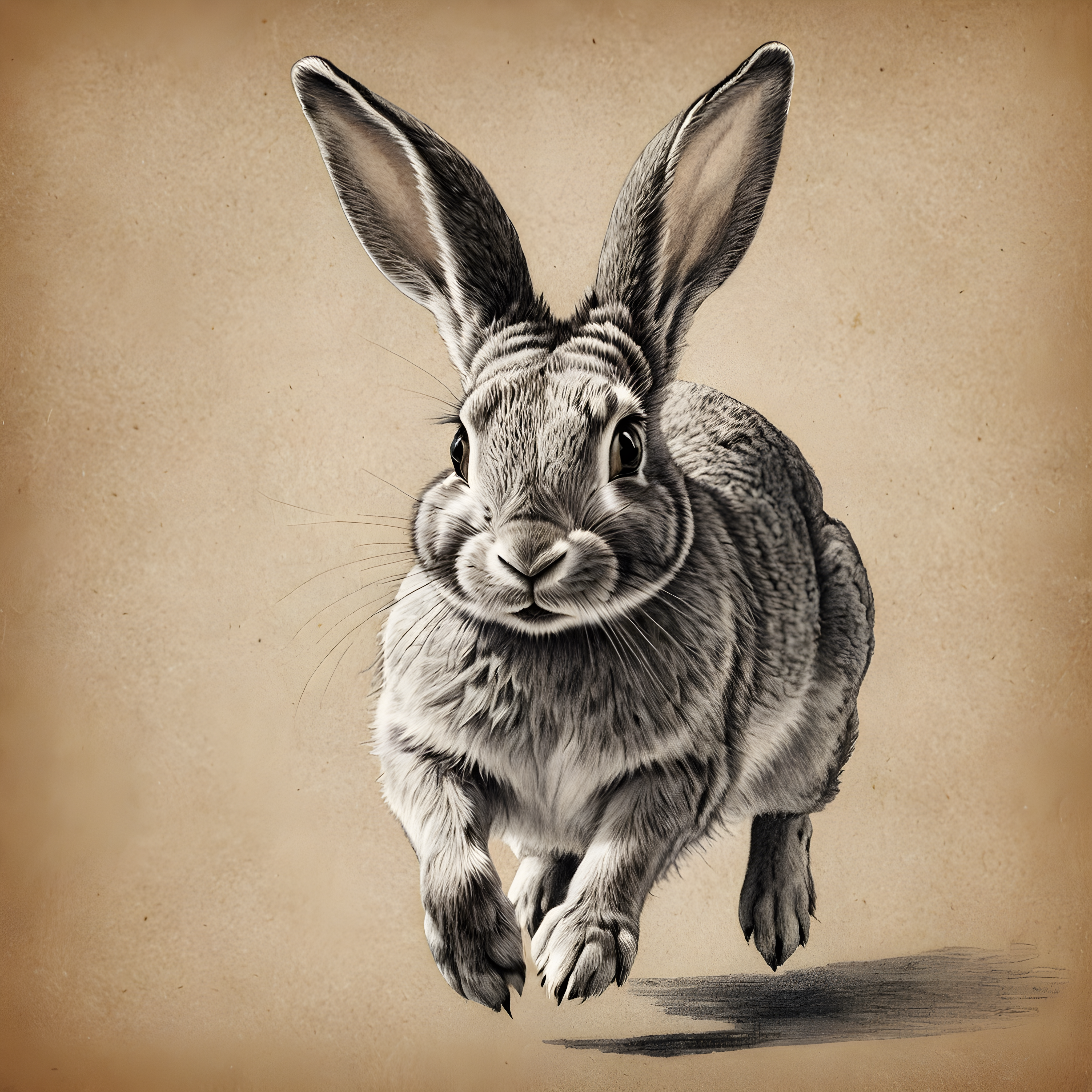Rabbit — Pencil Sketch (Romantic)