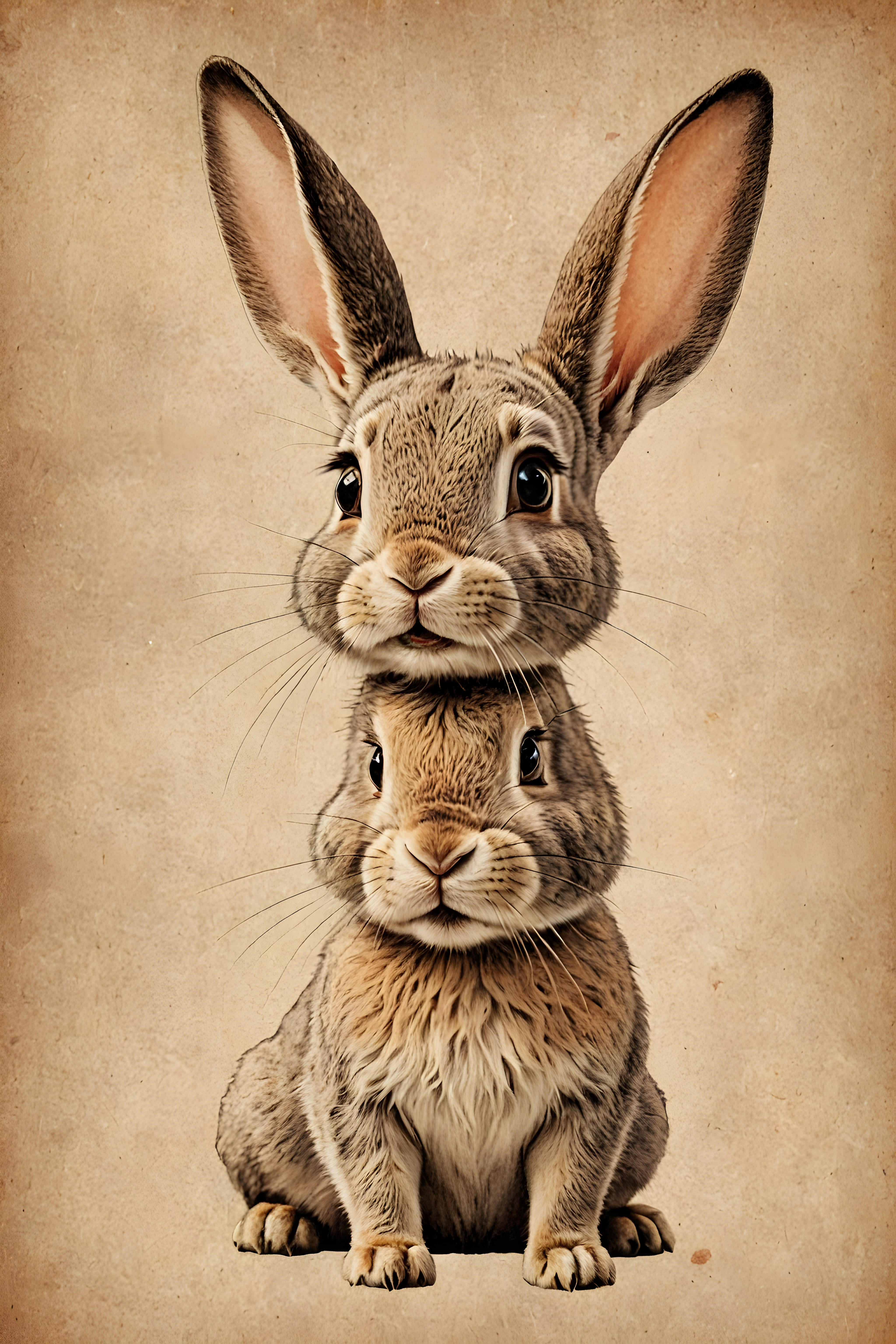 Rabbit — Vintage Poster (Cute)
