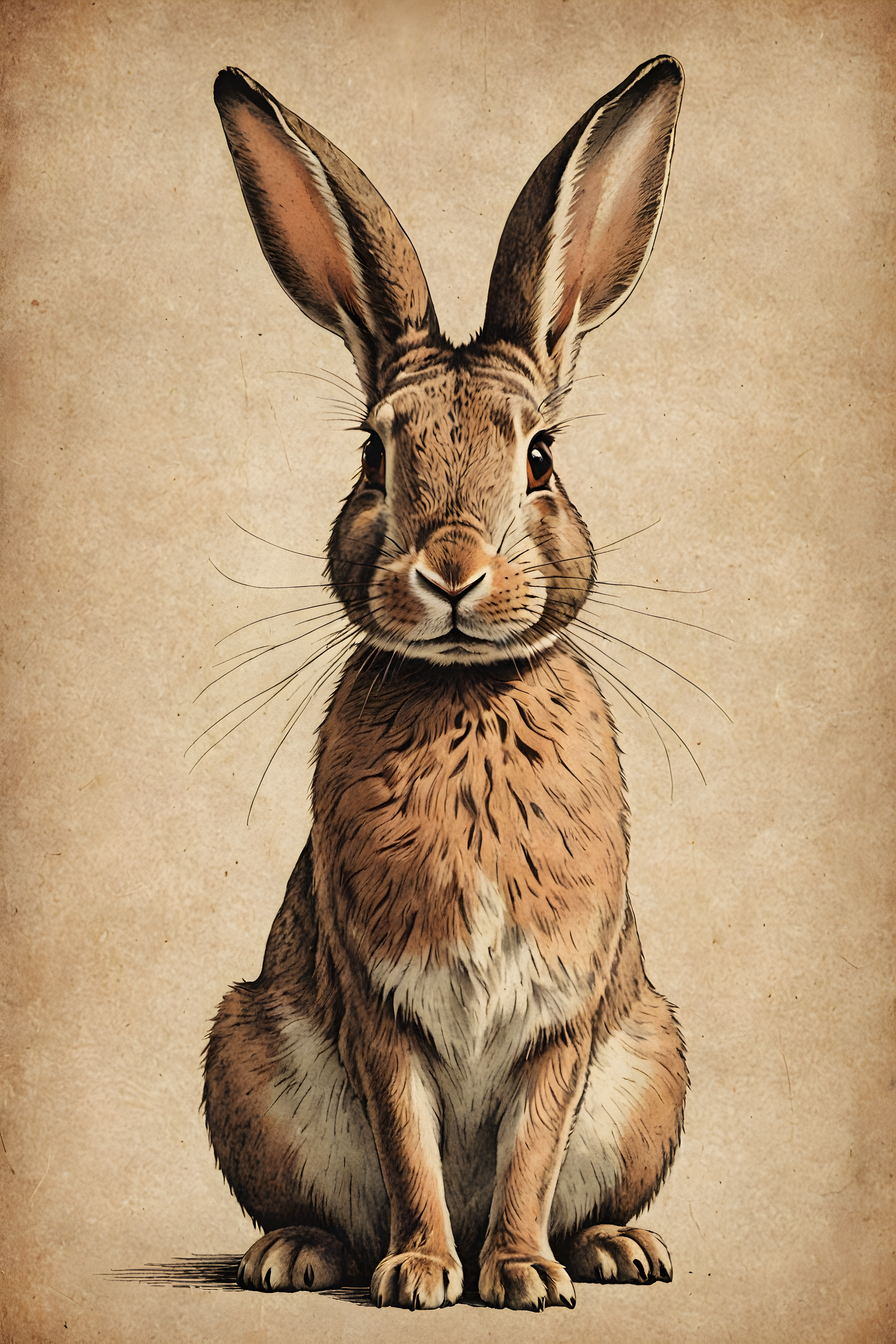 Rabbit — Vintage Poster (Sleepy)
