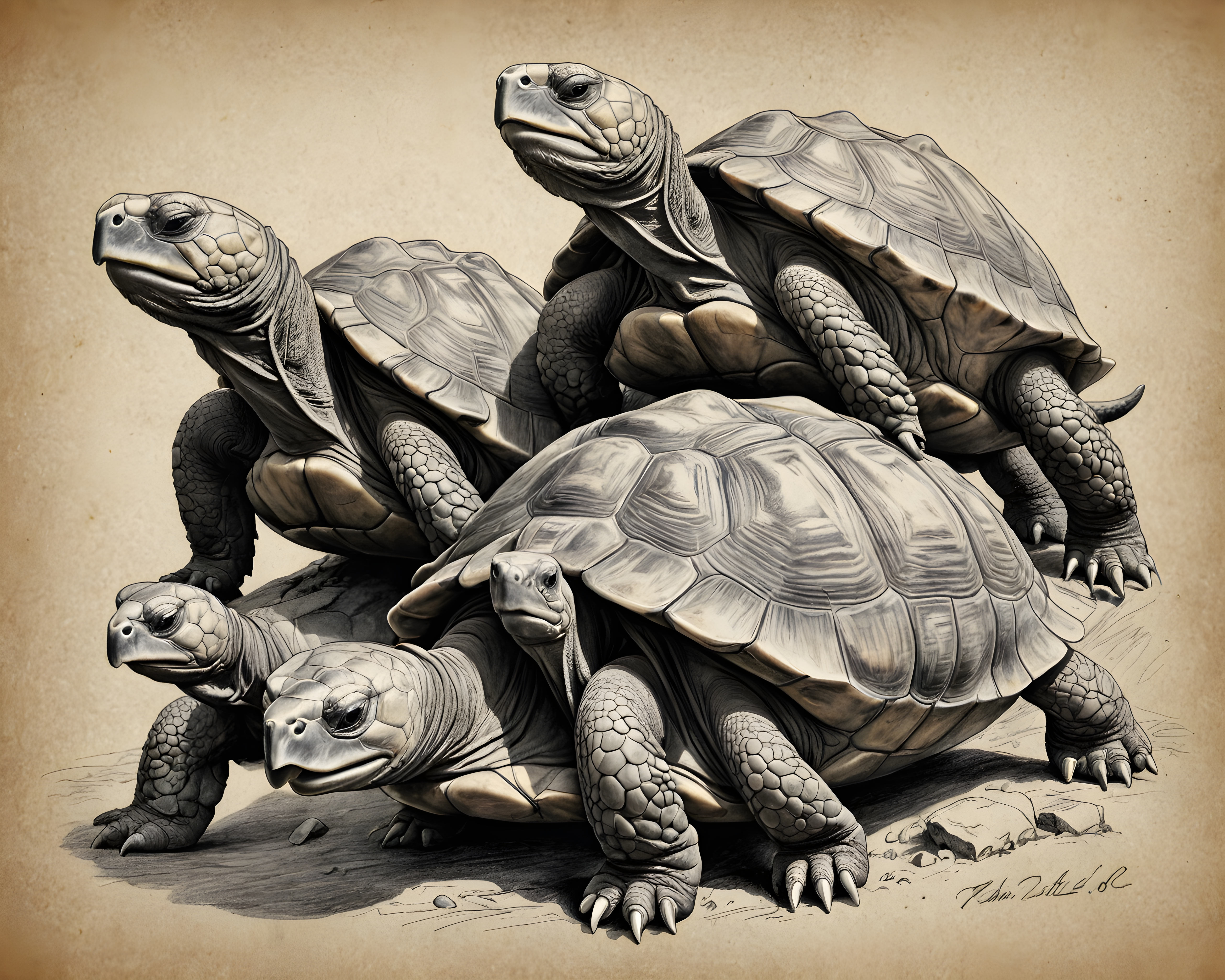 Tortoise — Pencil Sketch (Motivational)