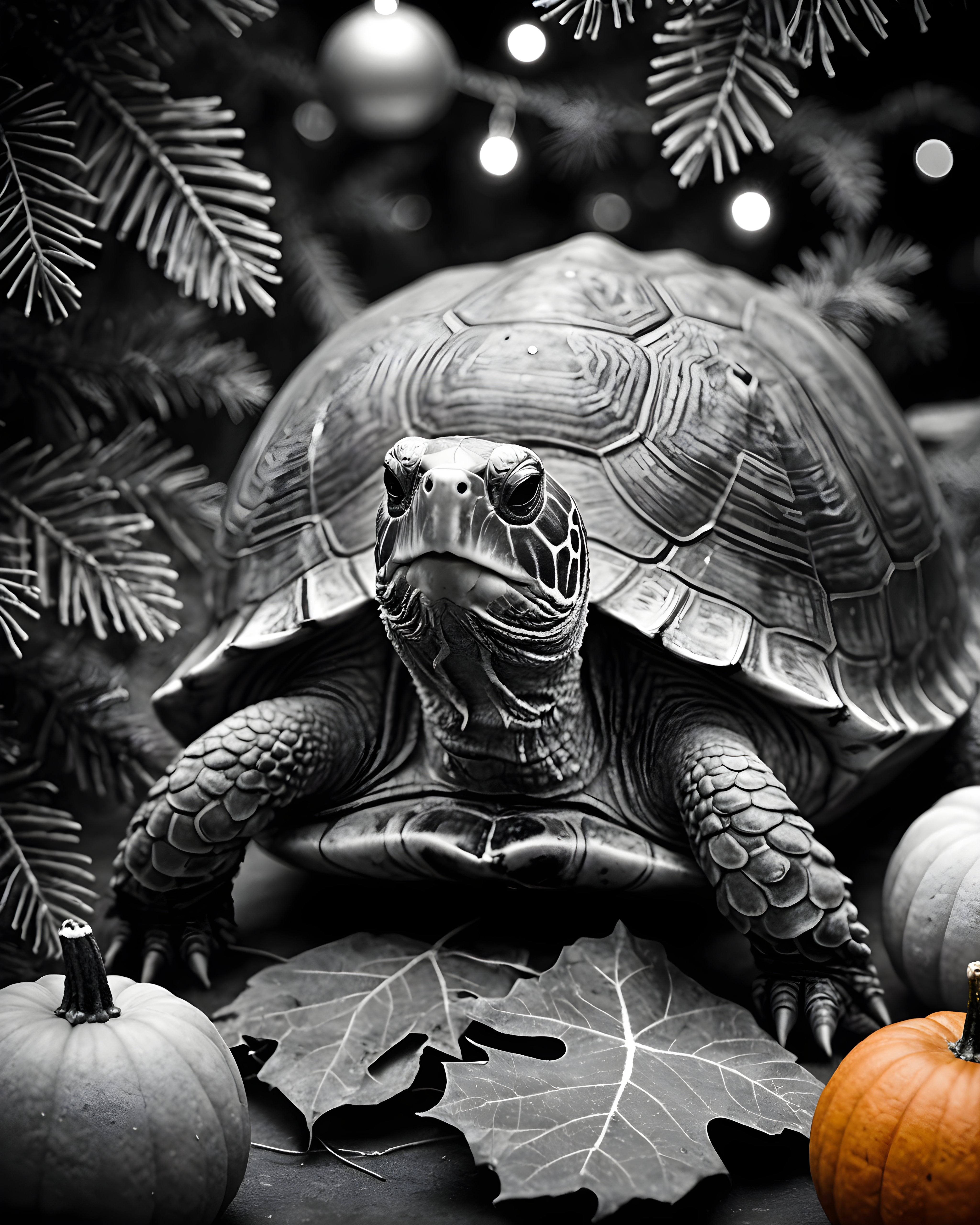 Turtle — Black & White (Seasonal)