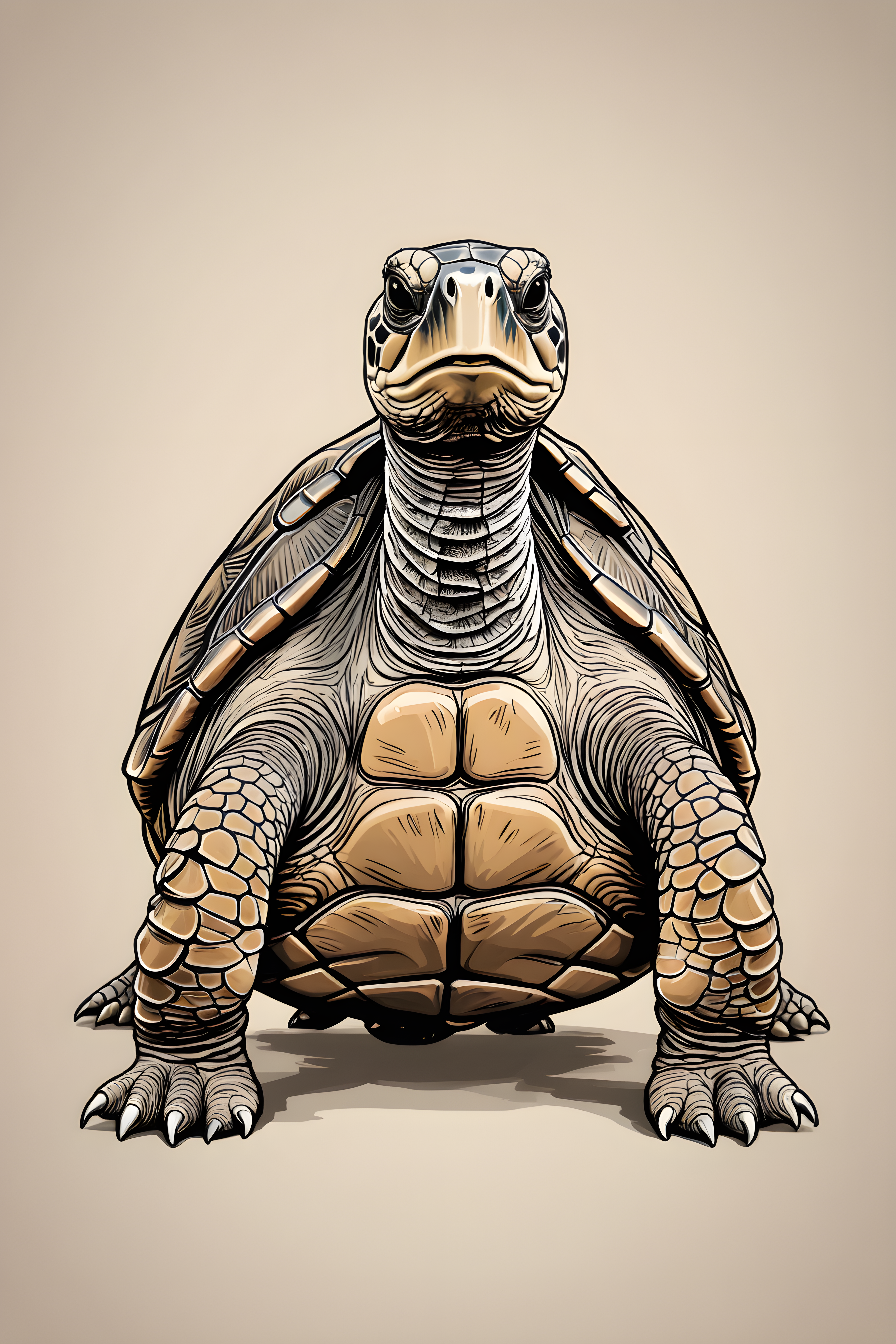 Turtle — Line Art (Aesthetic)