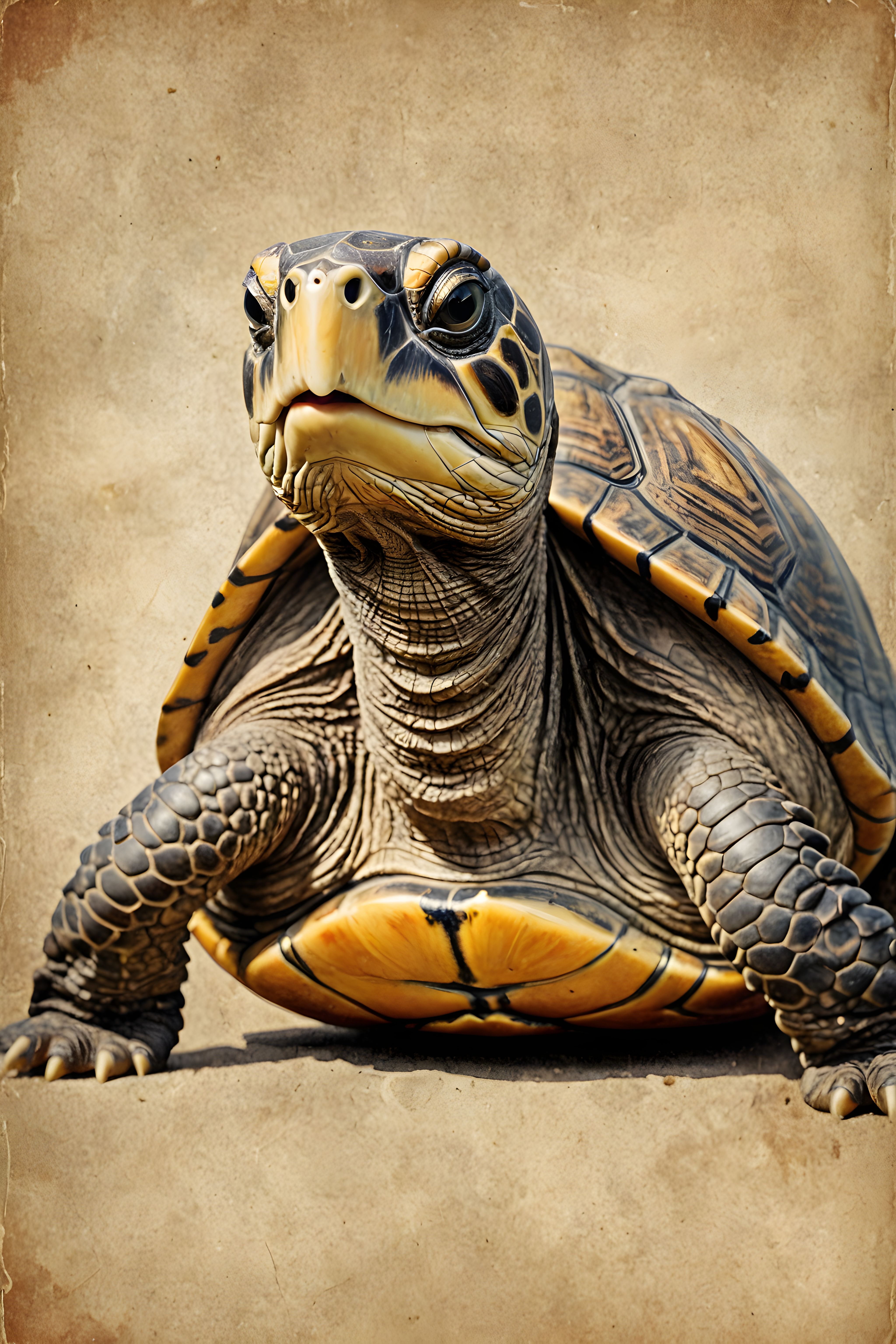 Turtle — Vintage Poster (Funny)