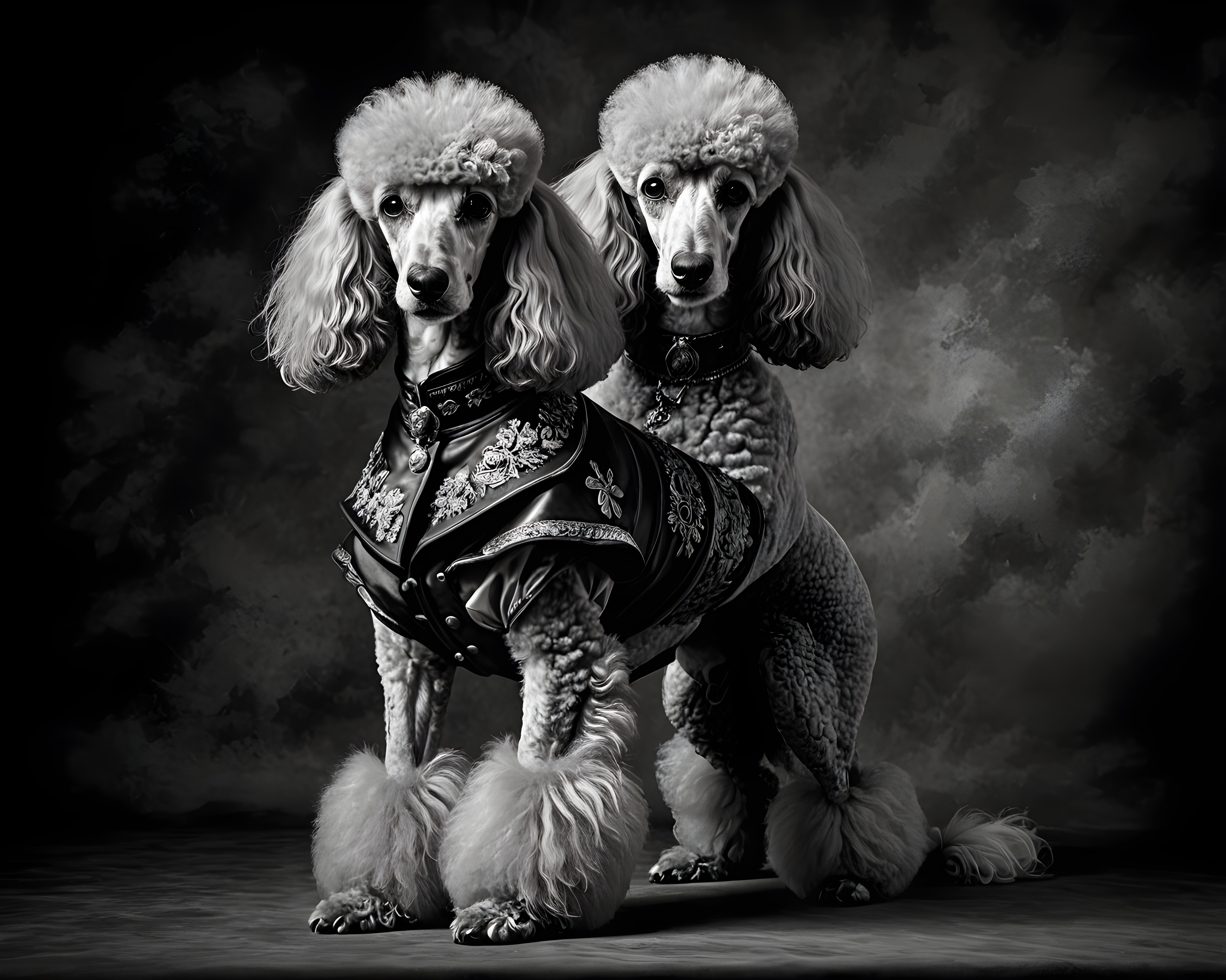 Aristocrat Poodle — Black & White (Motivational)