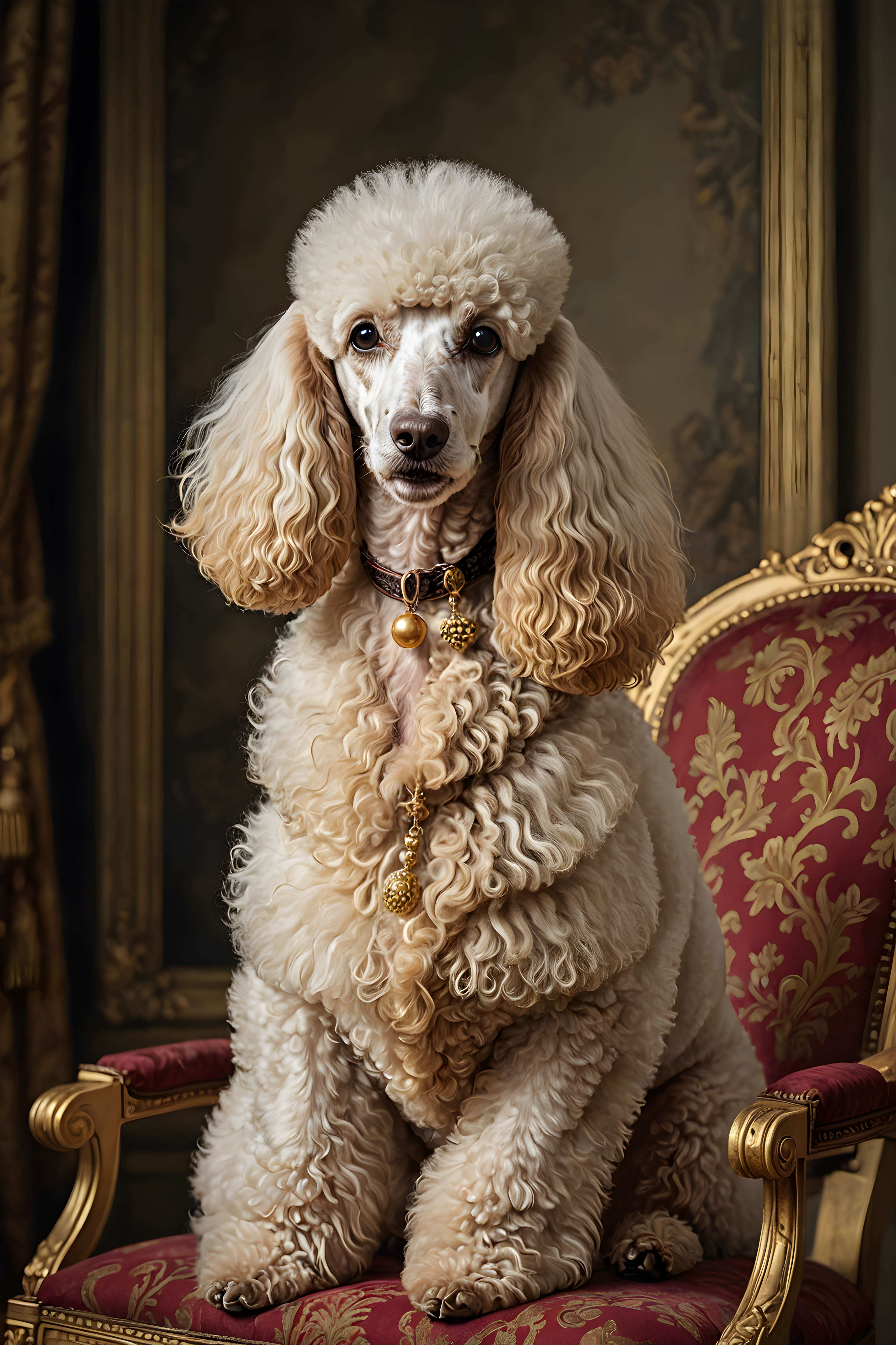 Aristocrat Poodle — Line Art (Playful)