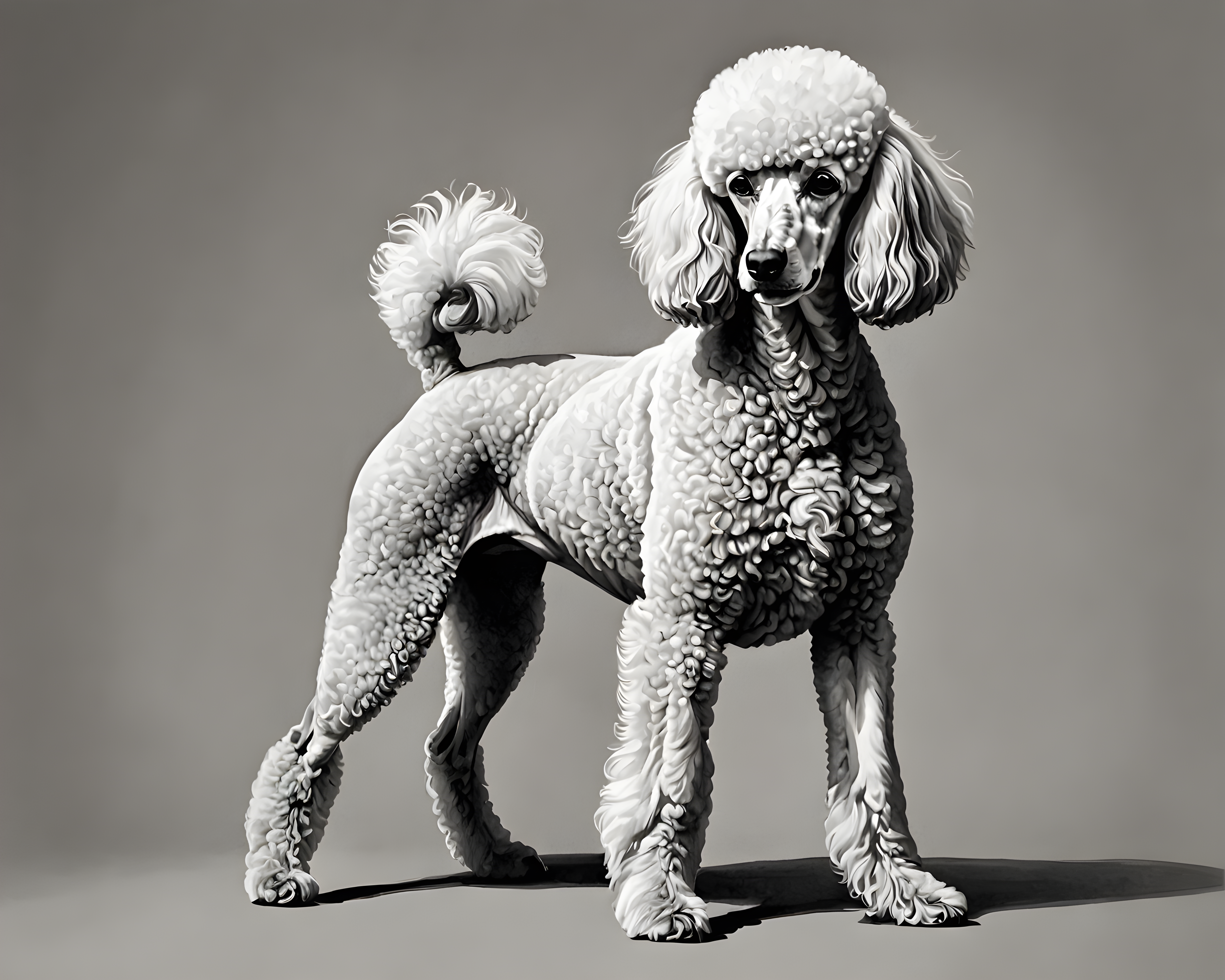 Aristocrat Poodle — Minimalist Line Art (Emotional)