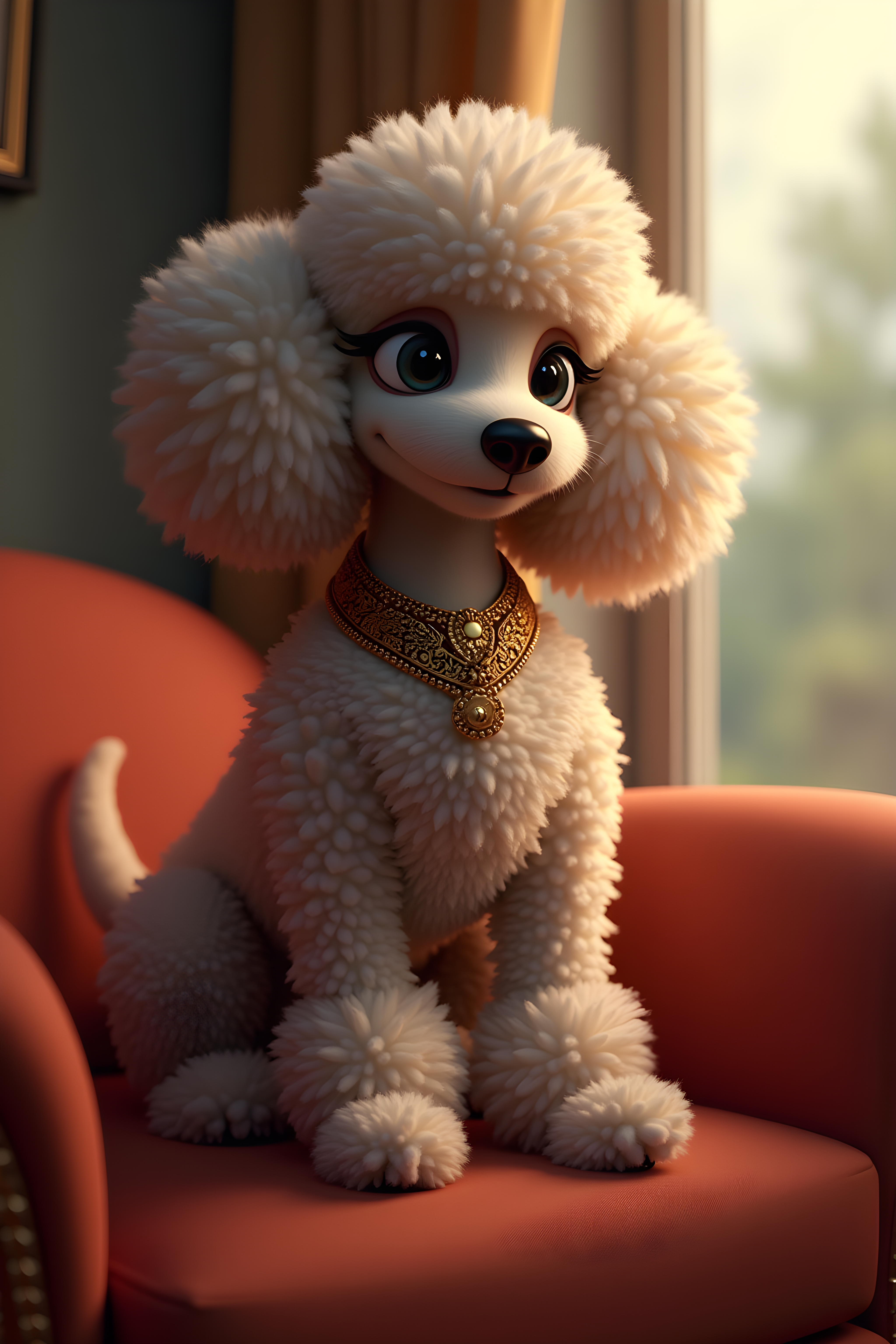 Aristocrat Poodle — 3D Render (Lifestyle)