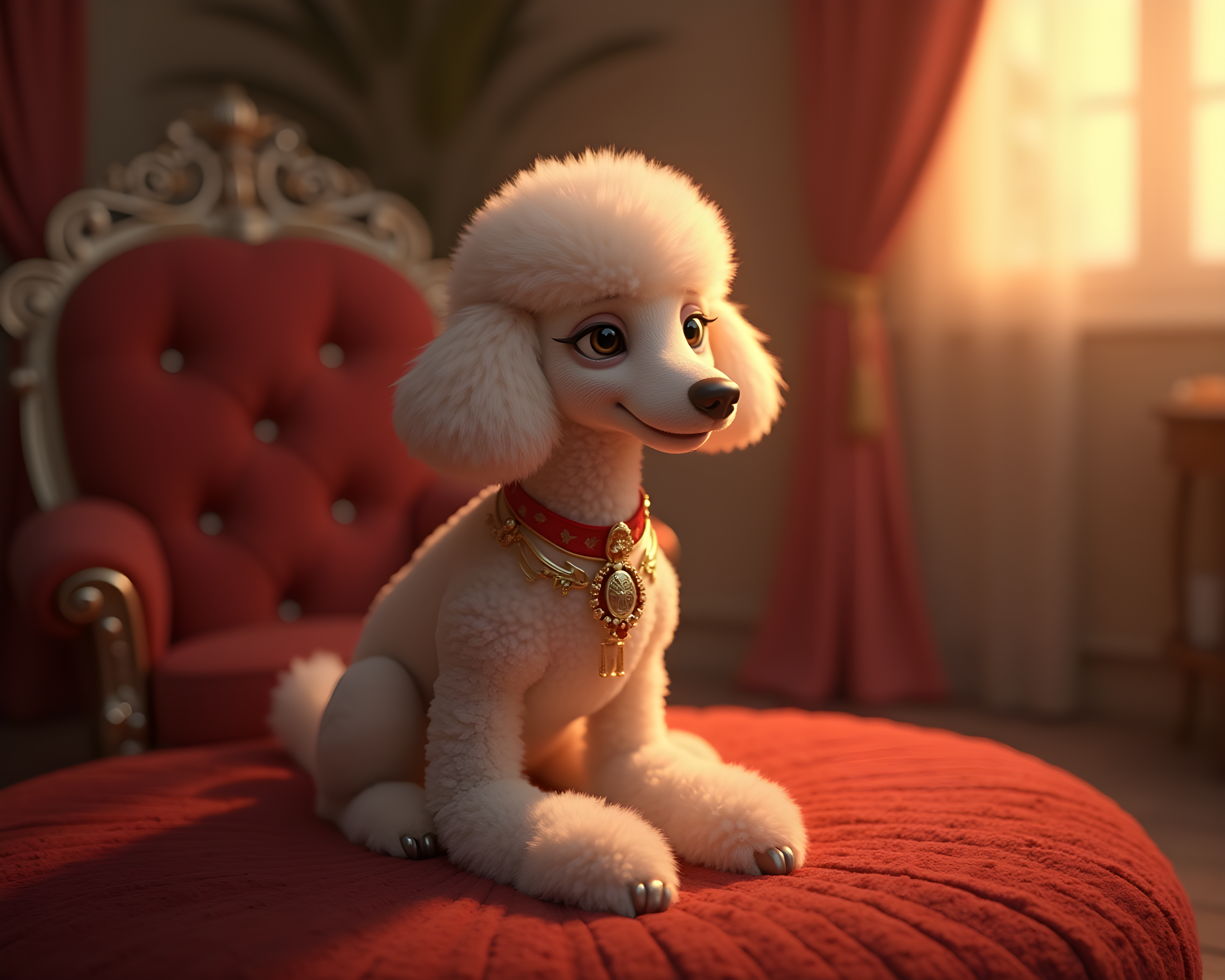 Aristocrat Poodle — 3D Render (Romantic)