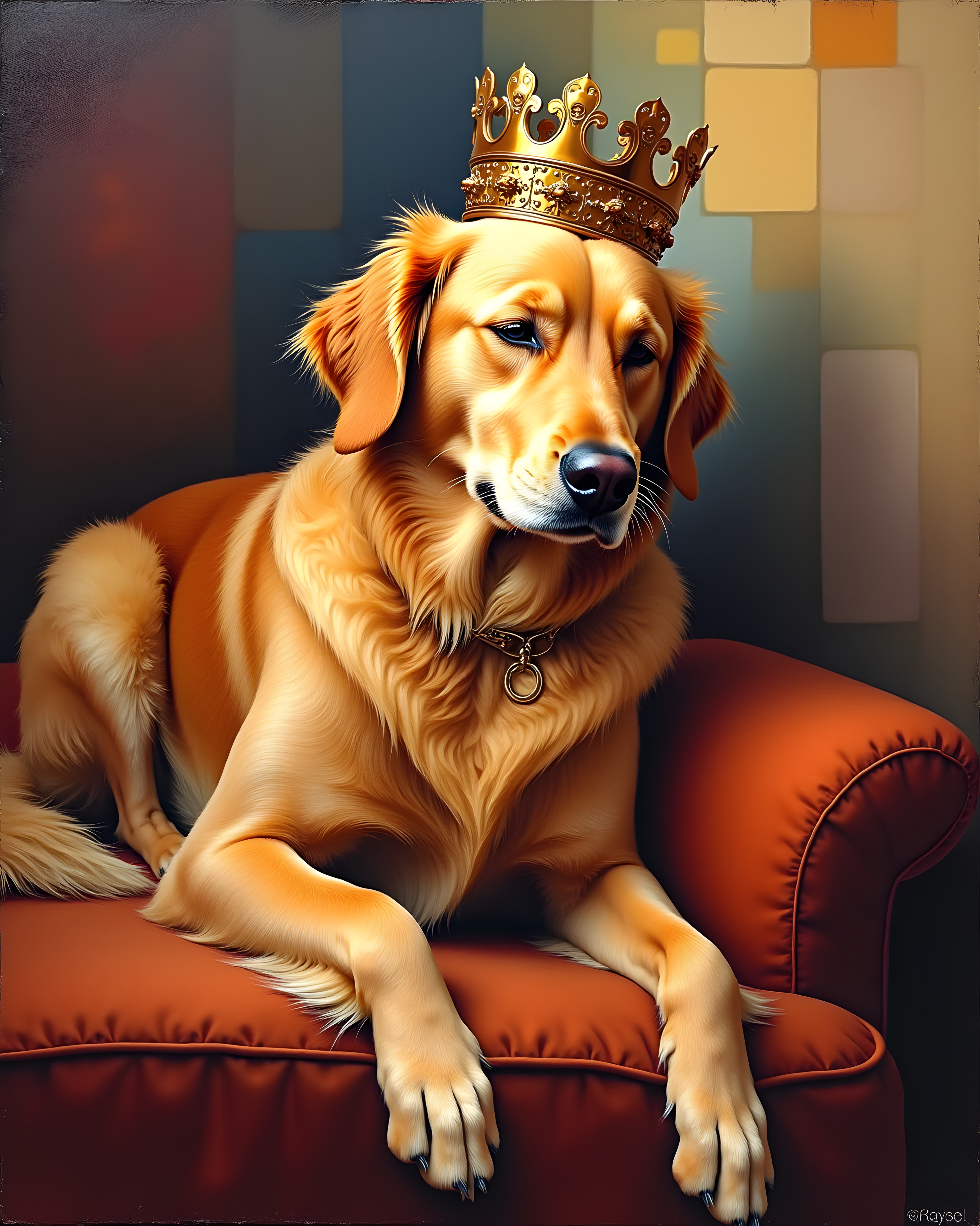 Crowned Retriever — Abstract (Sleepy)