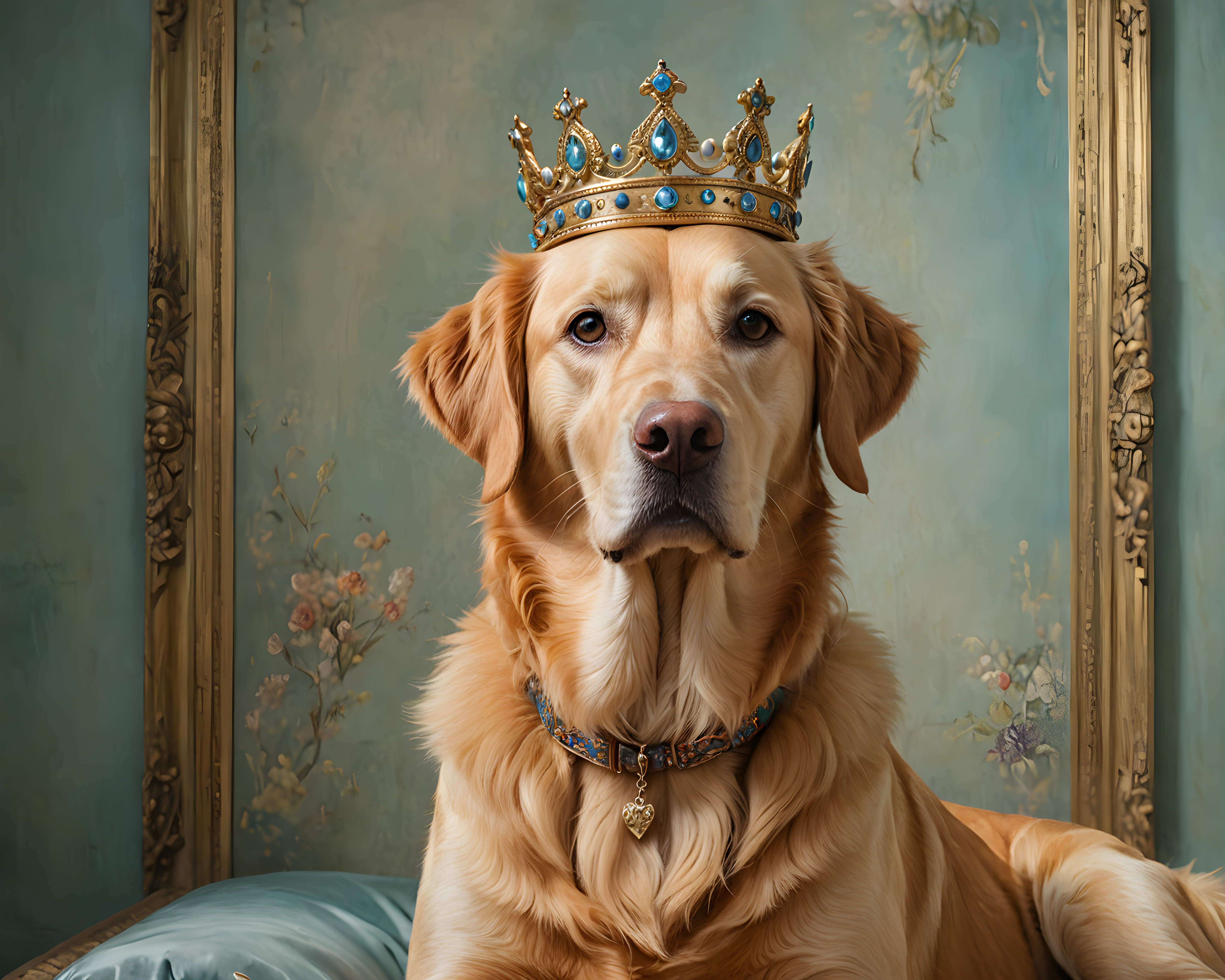 Crowned Retriever — Modern Aesthetic (Fantasy)