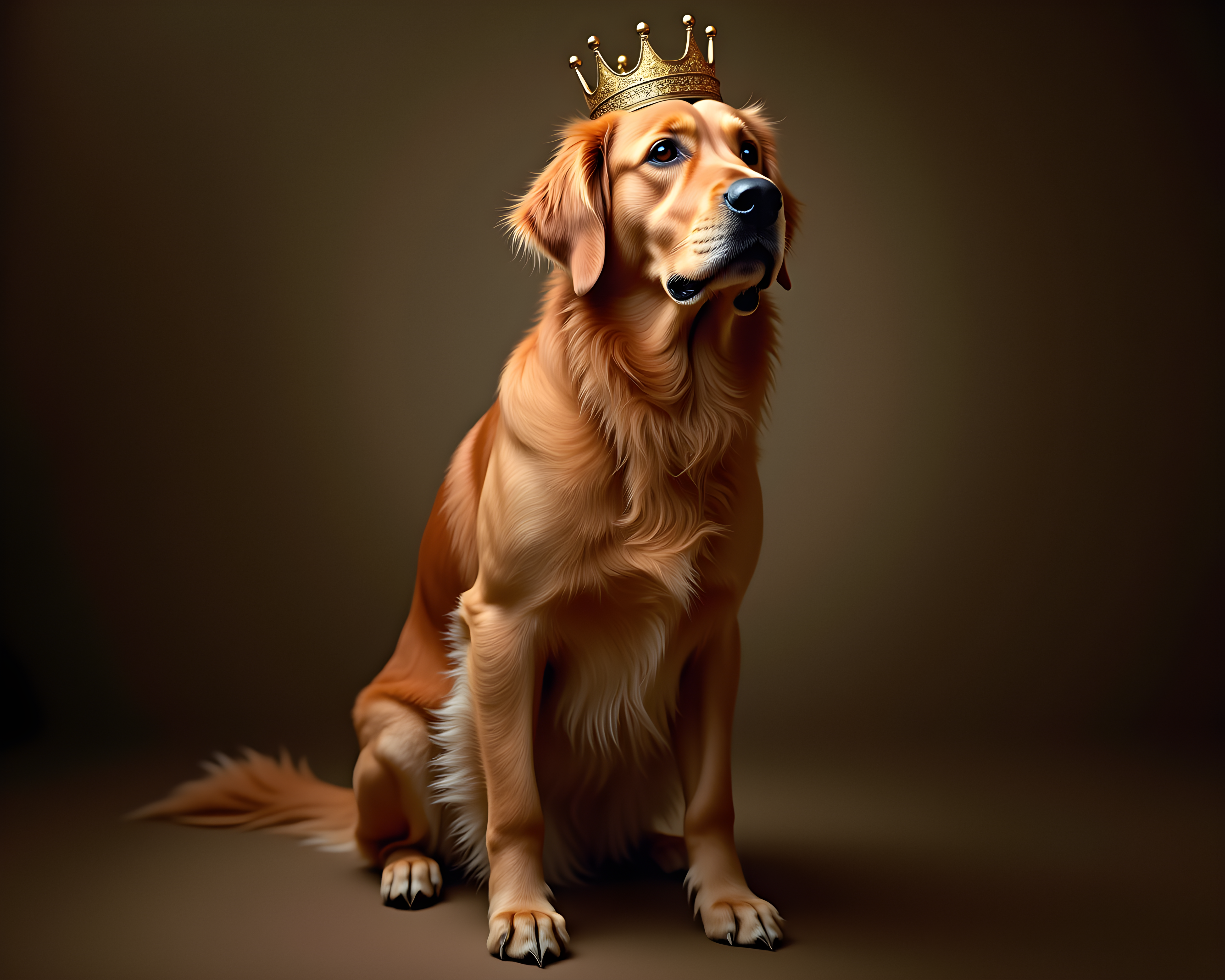 Crowned Retriever — Realistic (Romantic)