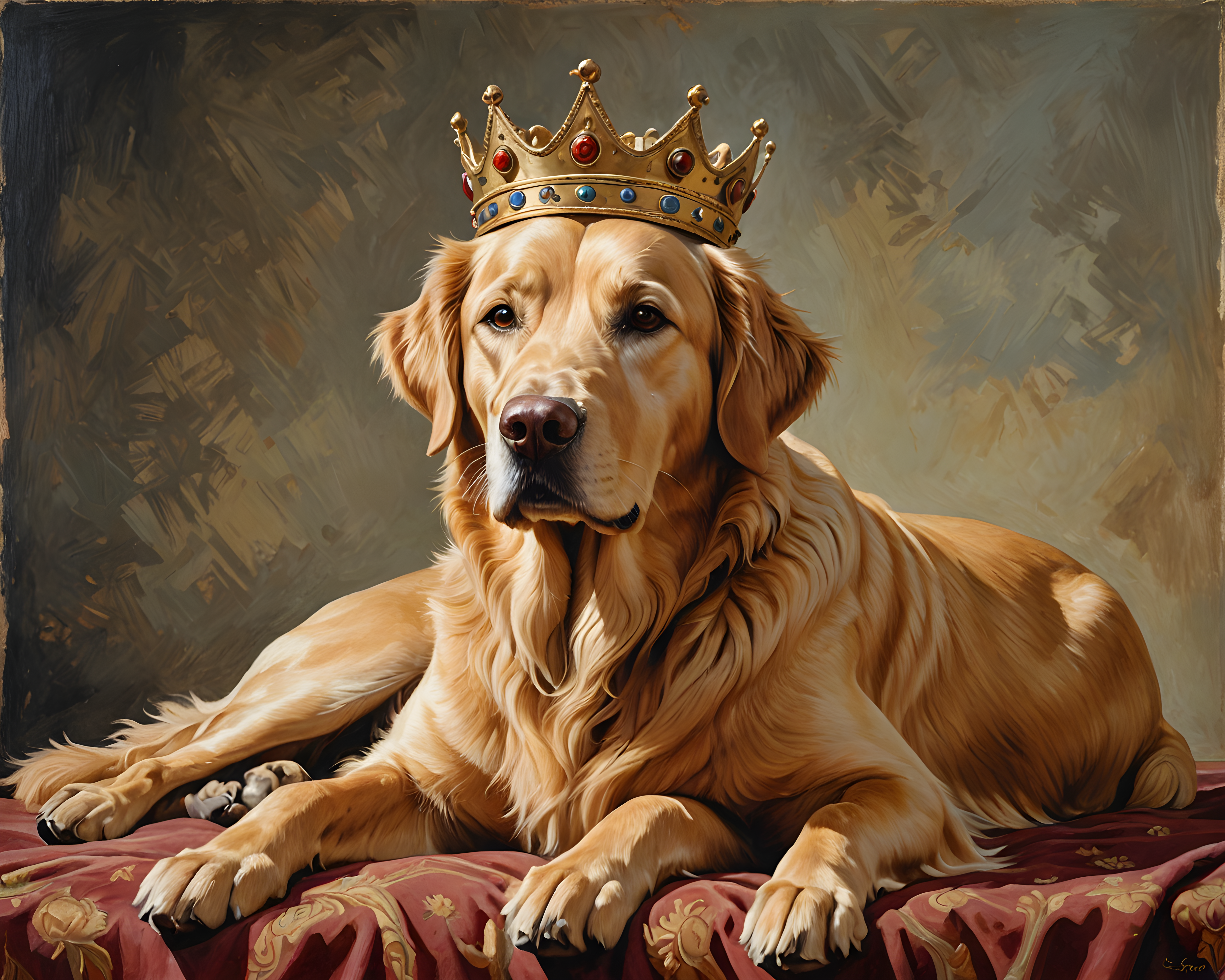 Crowned Retriever — Retro (Motivational)