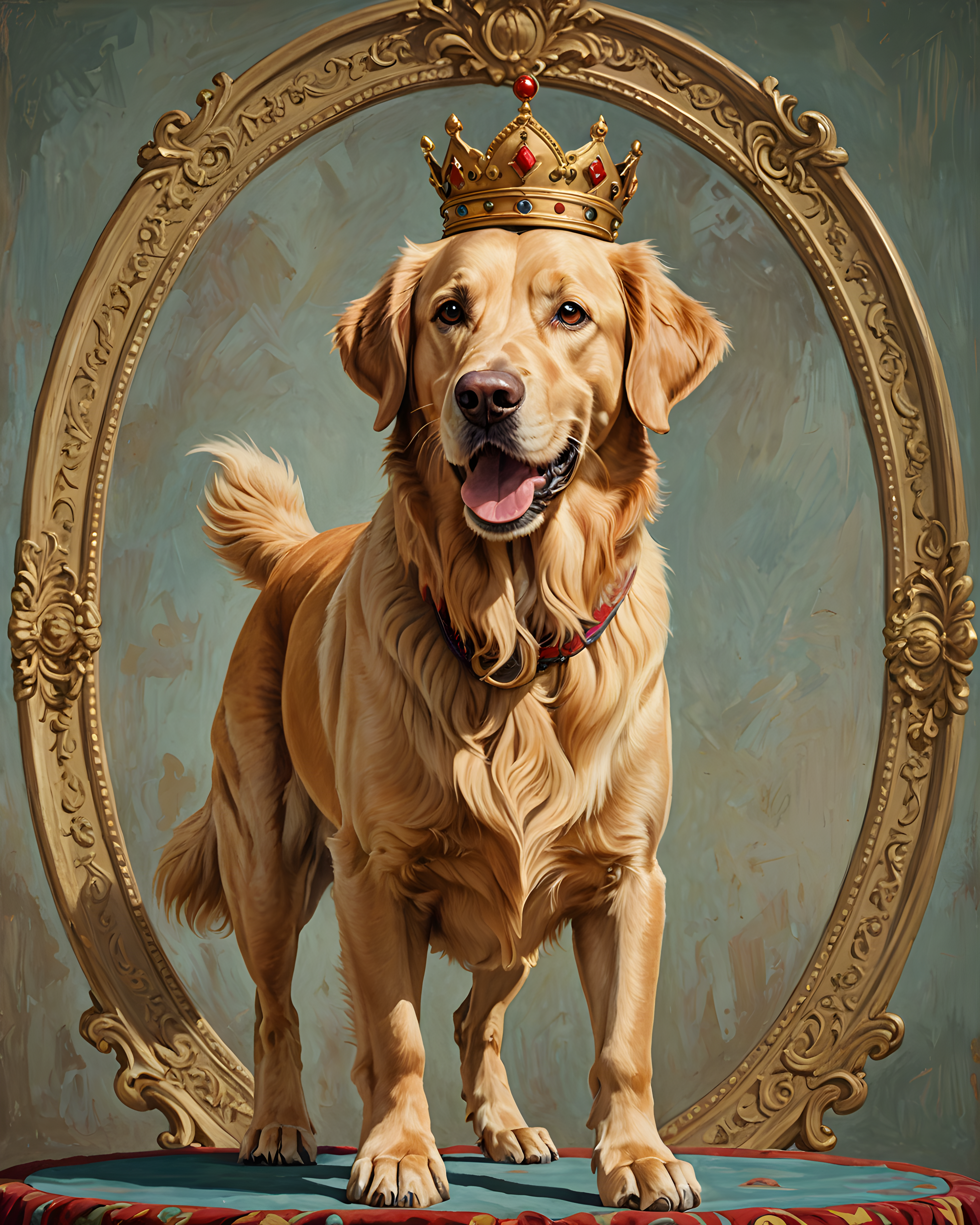 Crowned Retriever — Retro (Playful)