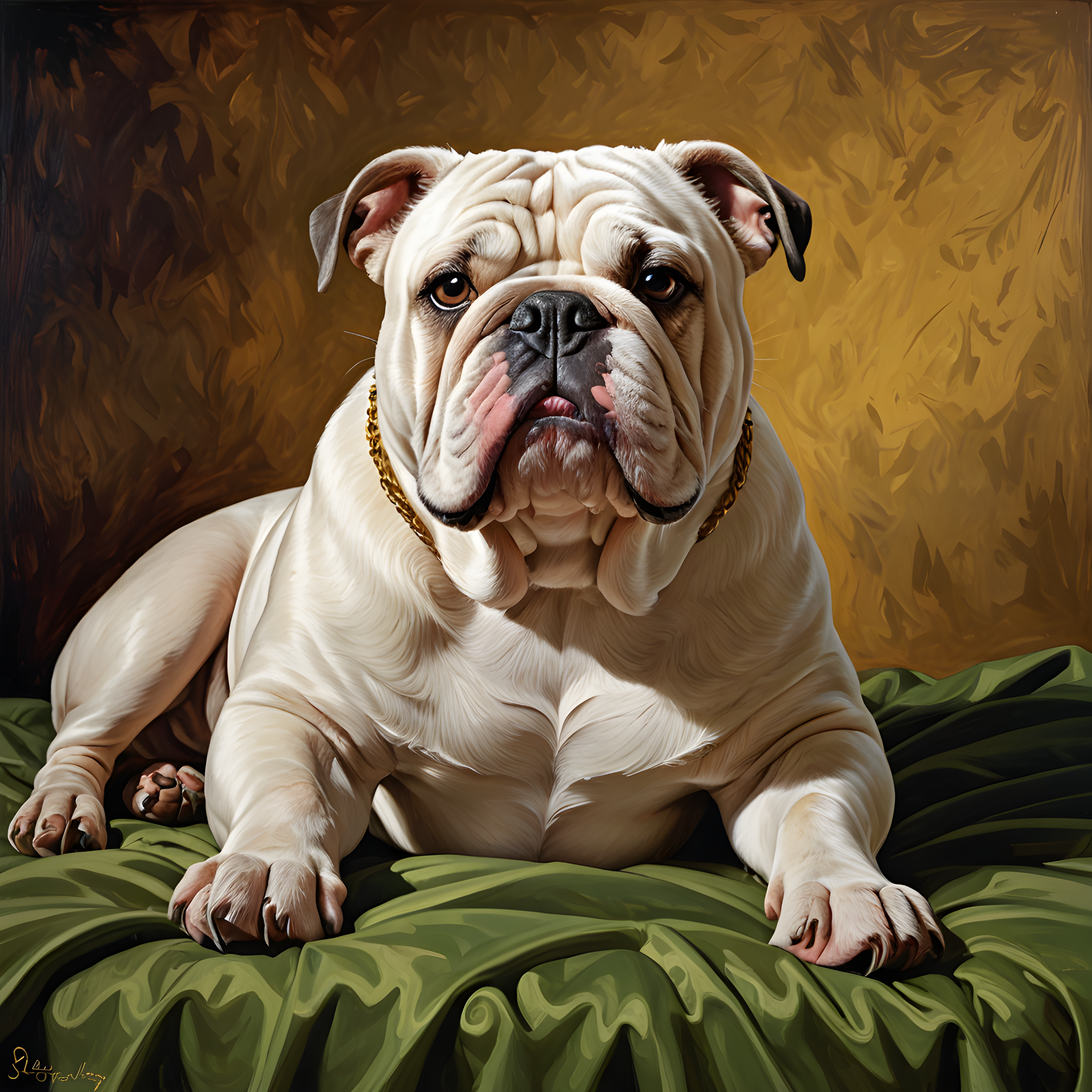 Duke Bulldog — Line Art (Energetic)