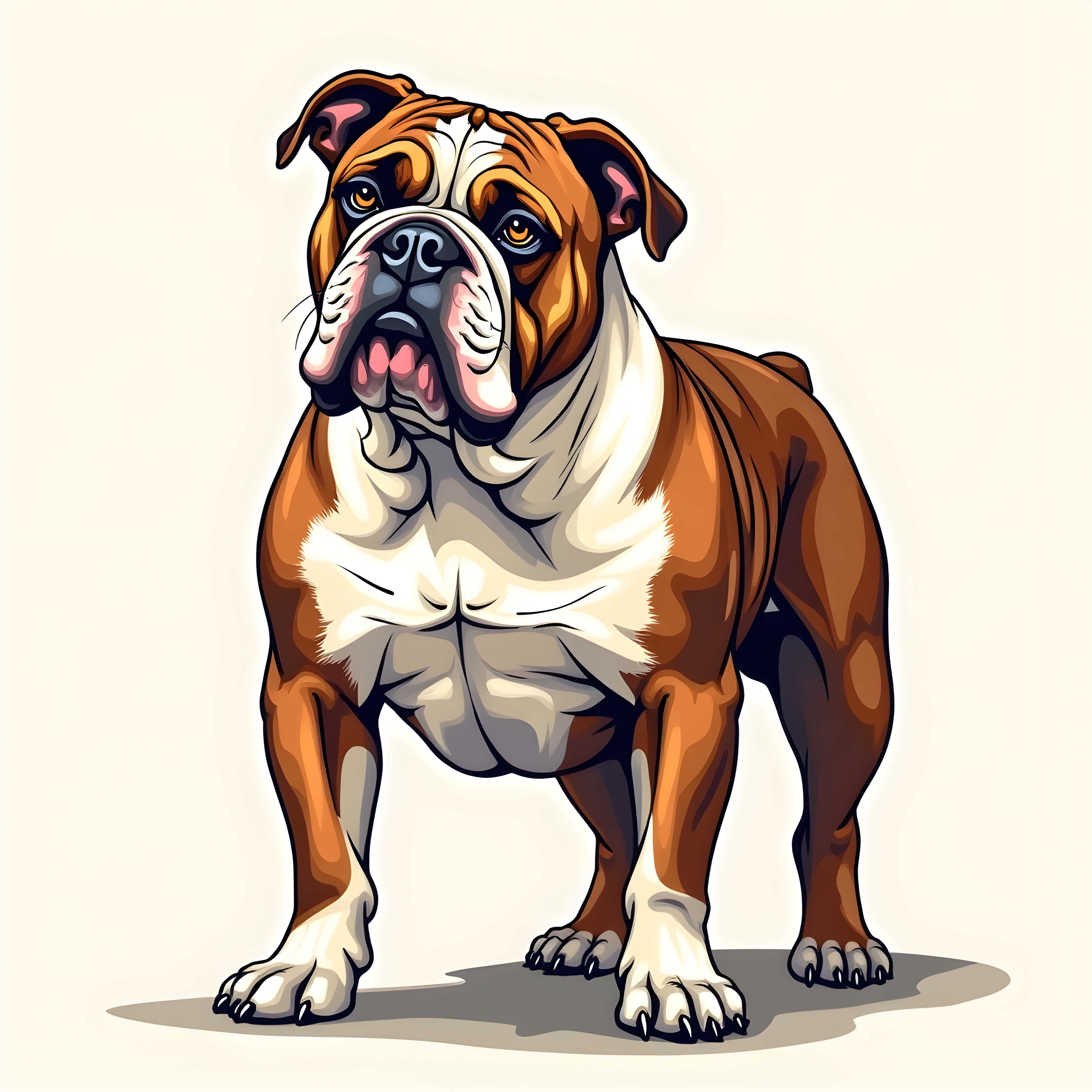 Duke Bulldog — Line Art (Motivational)