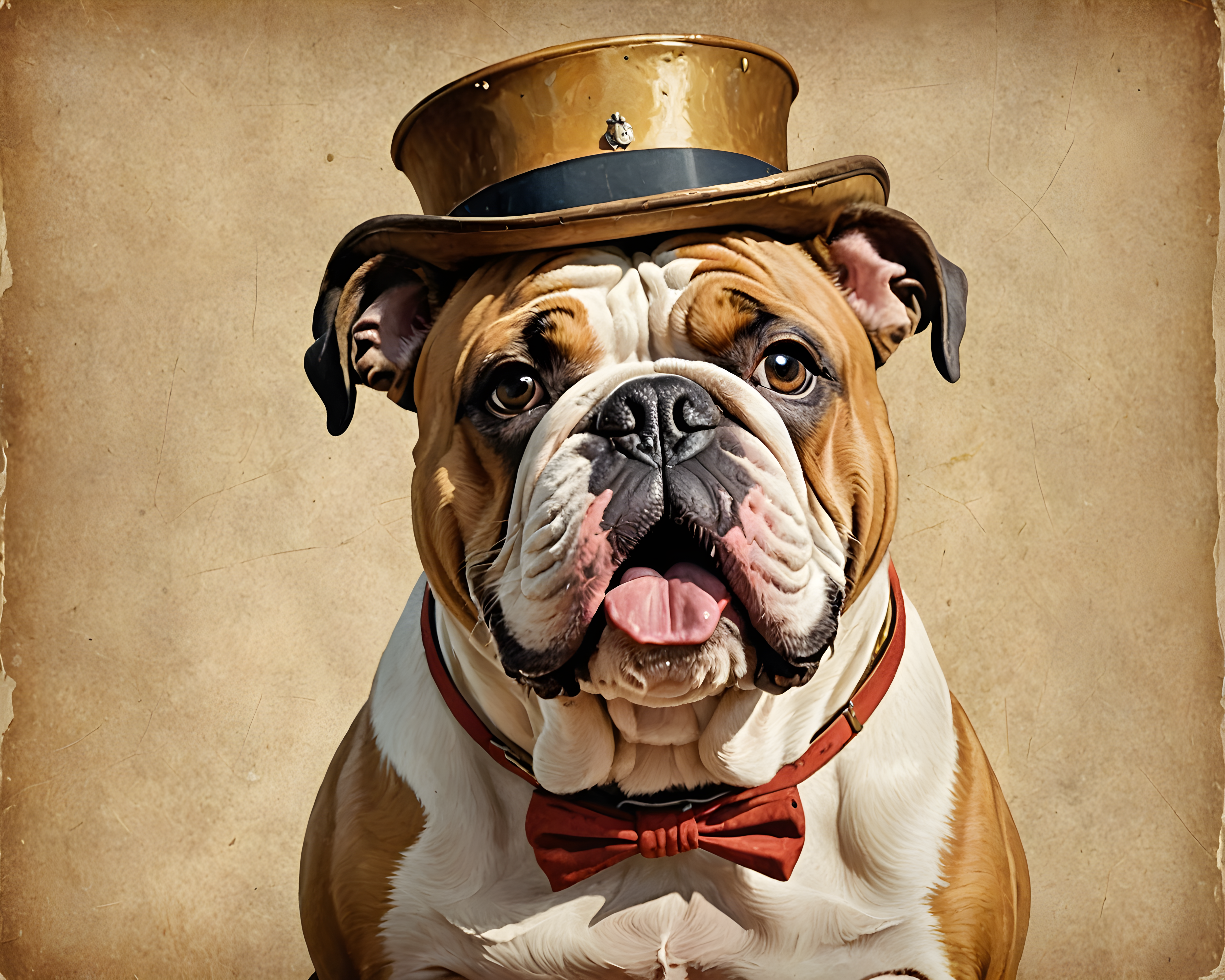 Duke Bulldog — Vintage Poster (Happy)