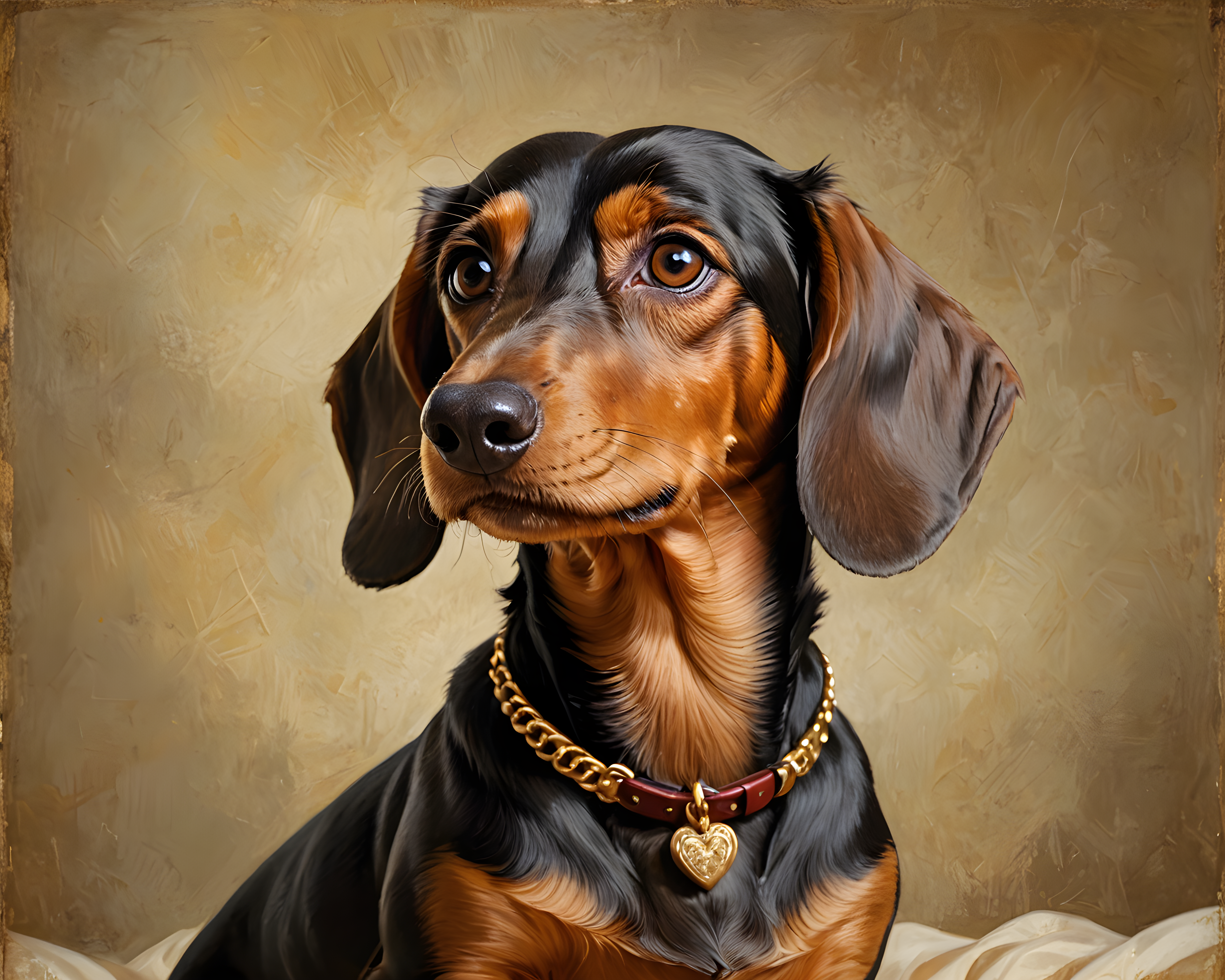 Gold Collared Dachshund — Funny (Romantic)