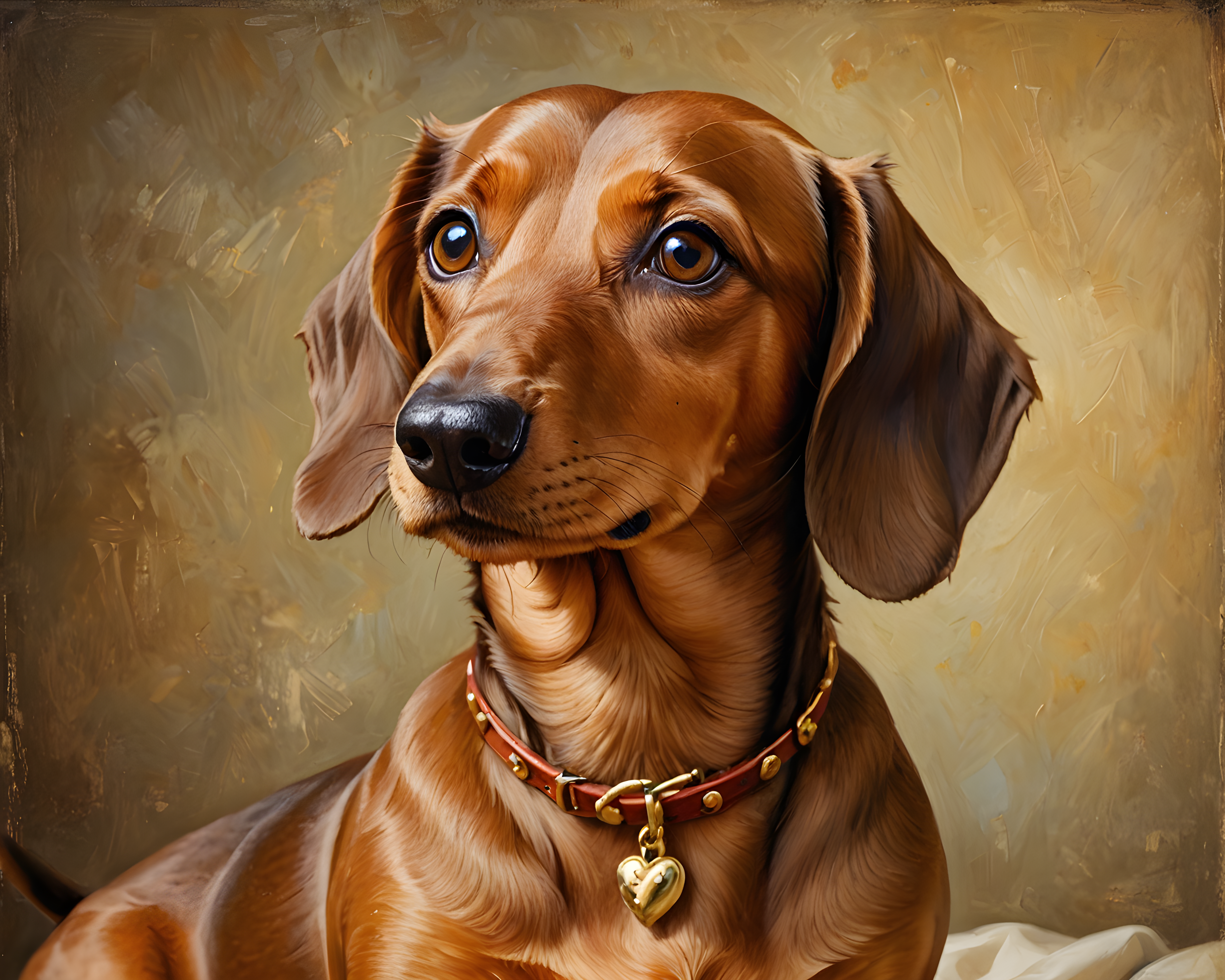 Gold Collared Dachshund — Funny (Romantic)