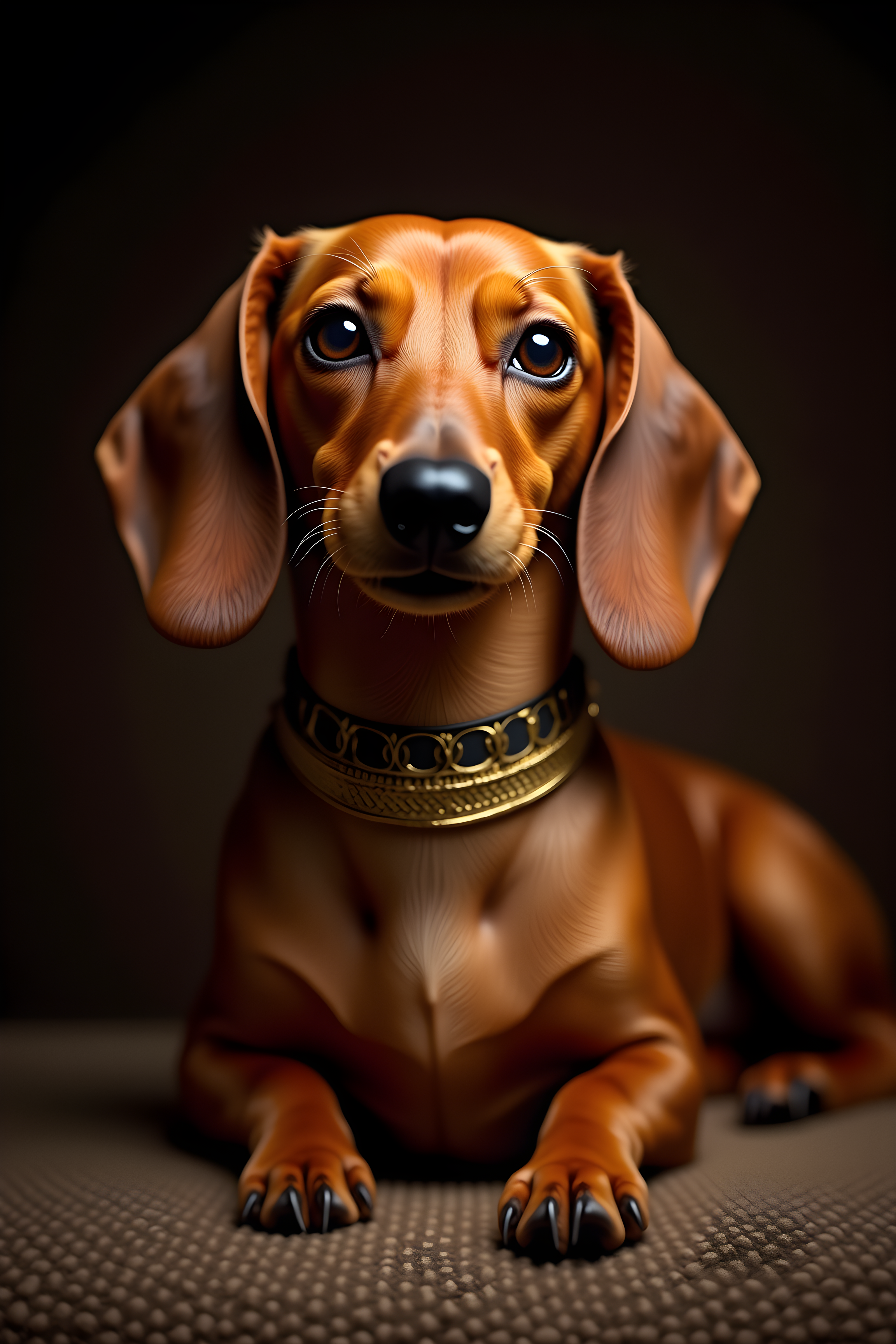 Gold Collared Dachshund — Hyper-Realistic (Savage)