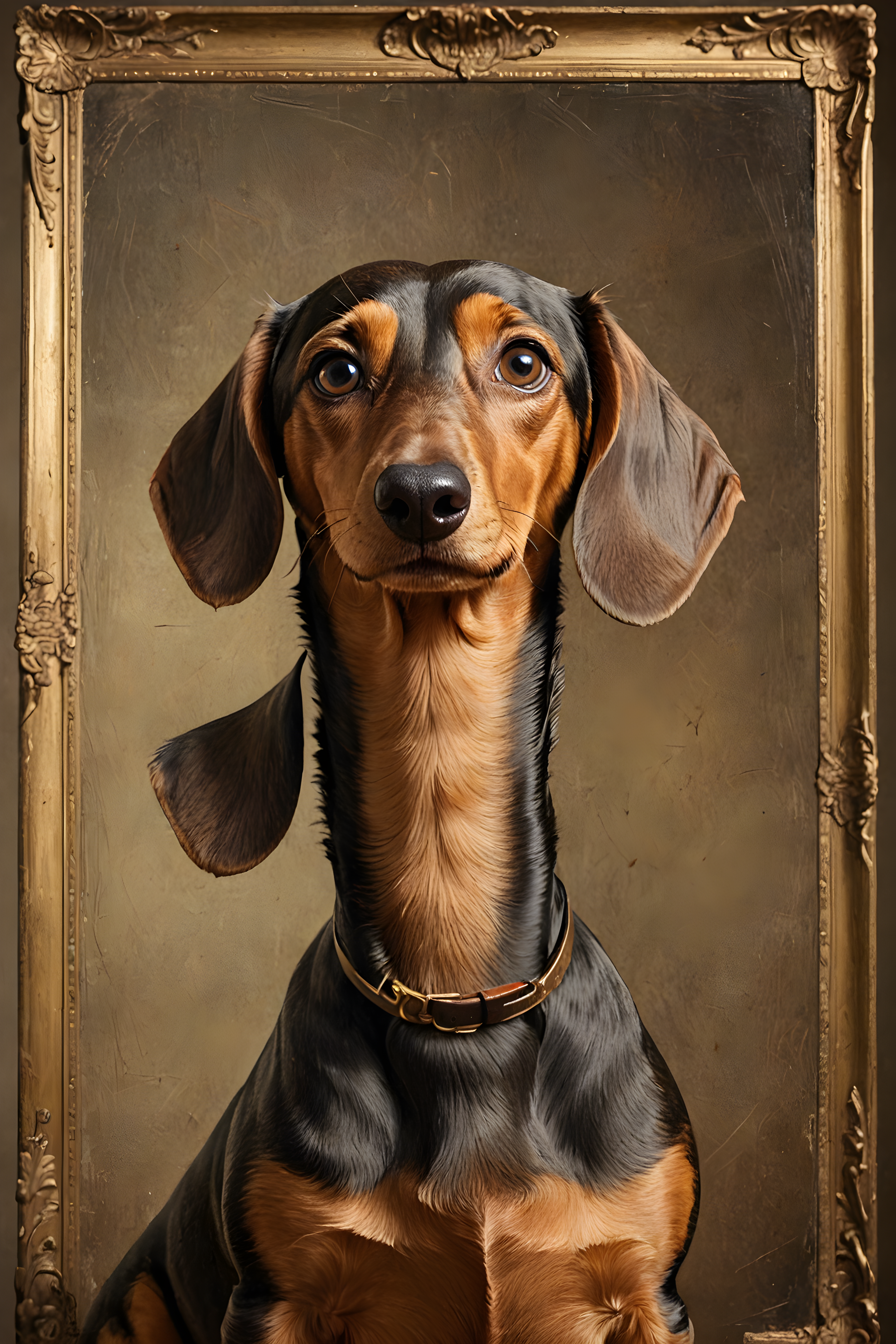 Gold Collared Dachshund — Vintage Poster (Savage)