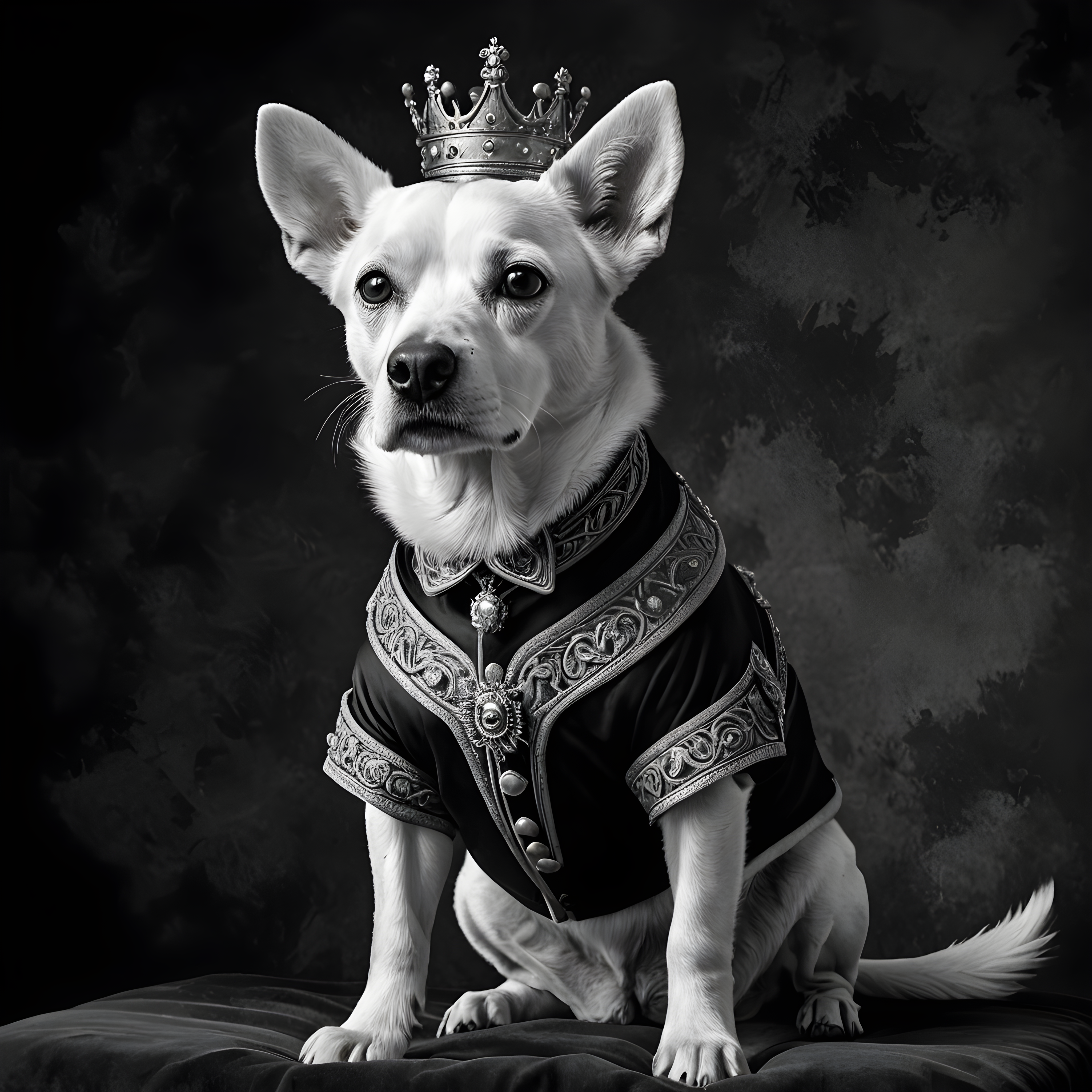 King Dog — Black & White (Cute)