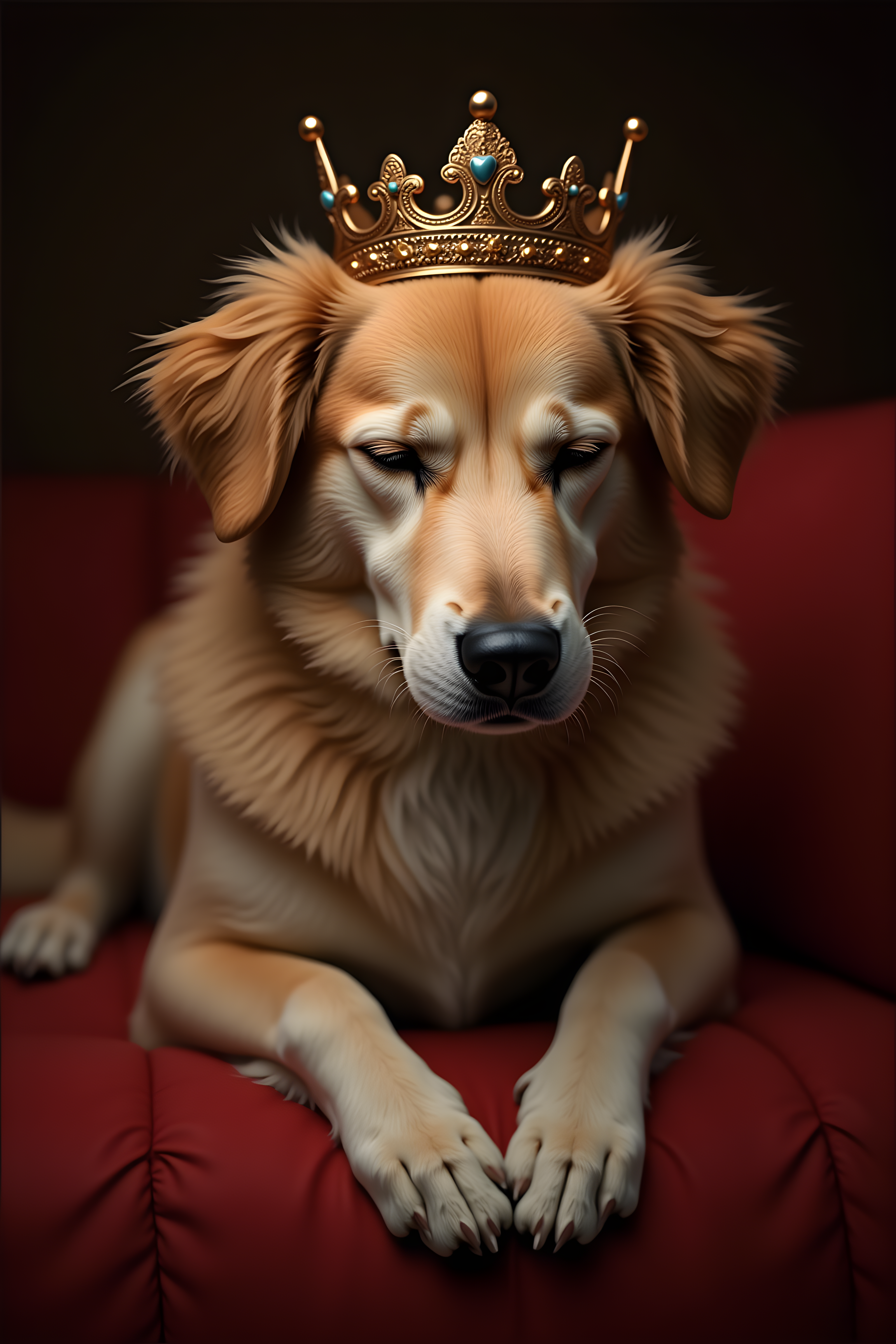 King Dog — Hyper-Realistic (Sleepy)